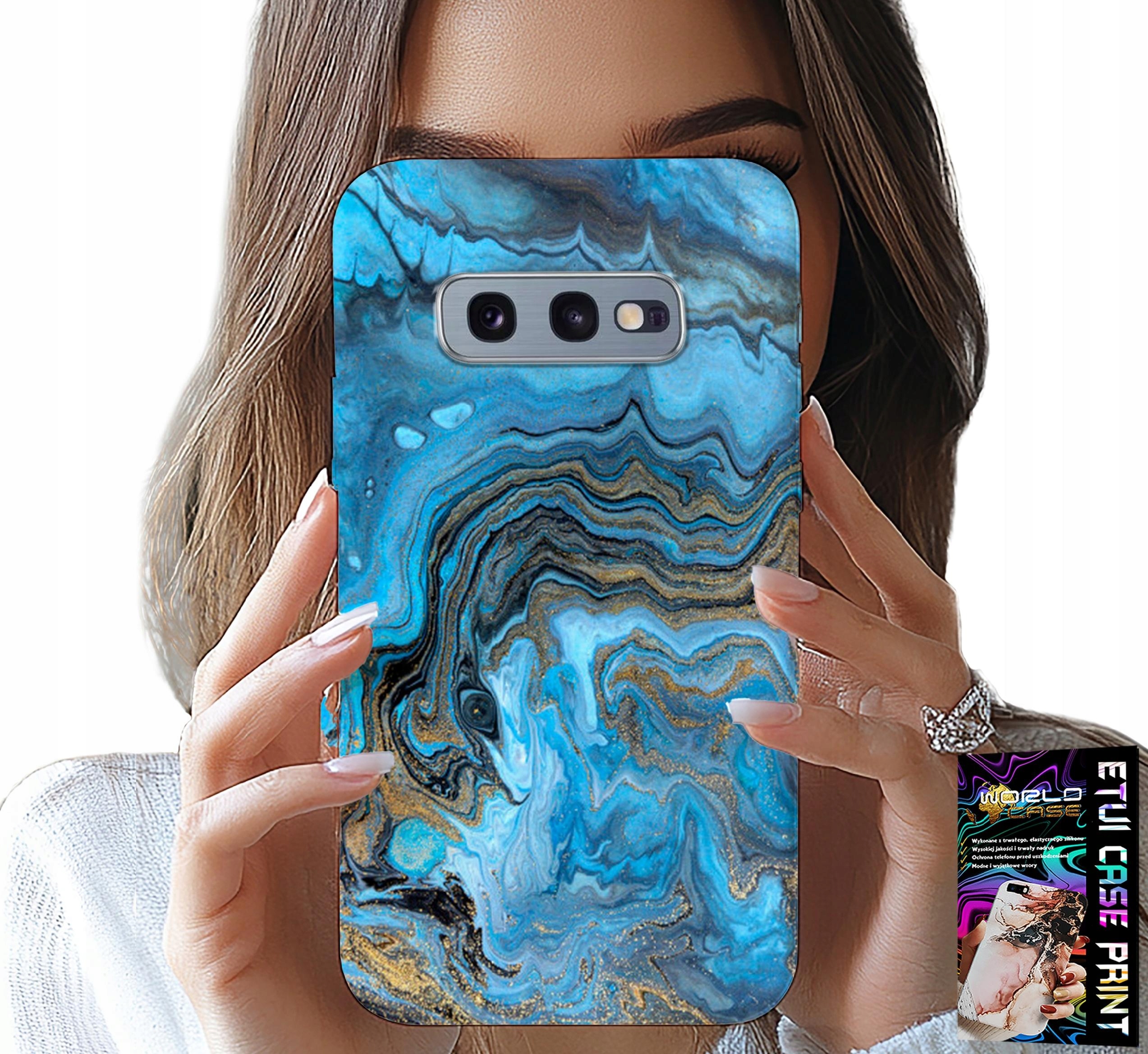 ETUI DO SAMSUNG GALAXY S10E - MARMURKOWE WZORY OBUDOWA CASE + FOLIA