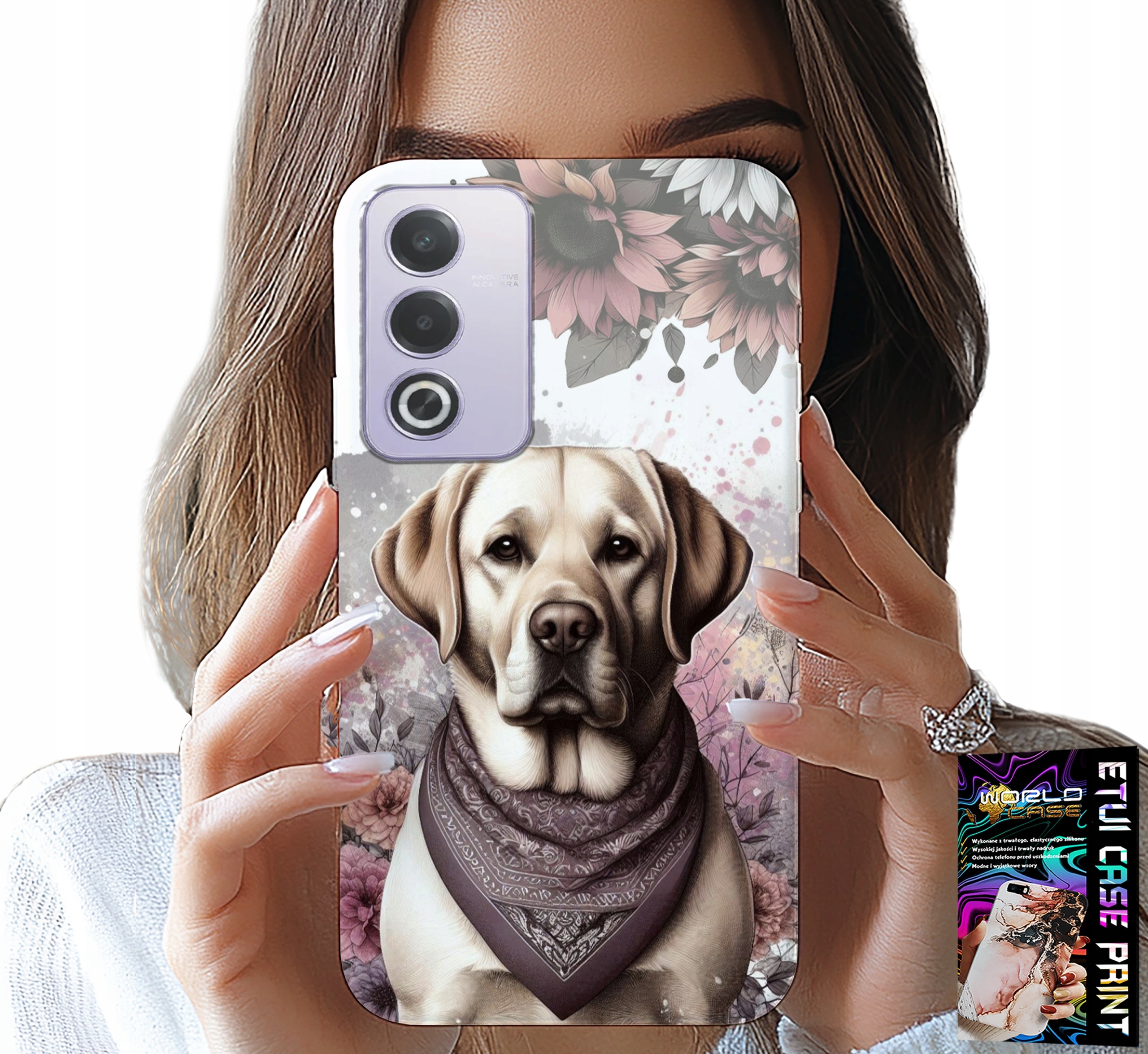 ETUI DO OPPO A80 5G - PIESEK PIESKI HUSKY PSIE WZORY + FOLIA
