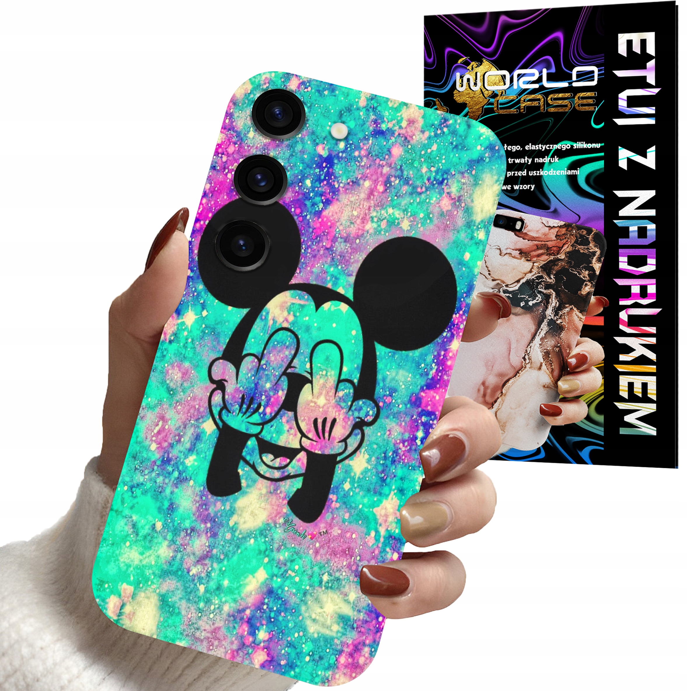 ETUI CASE DO SAMSUNG S23+ plus - MYSZKA MINNIE DAMSKIE WZORY PLECKI