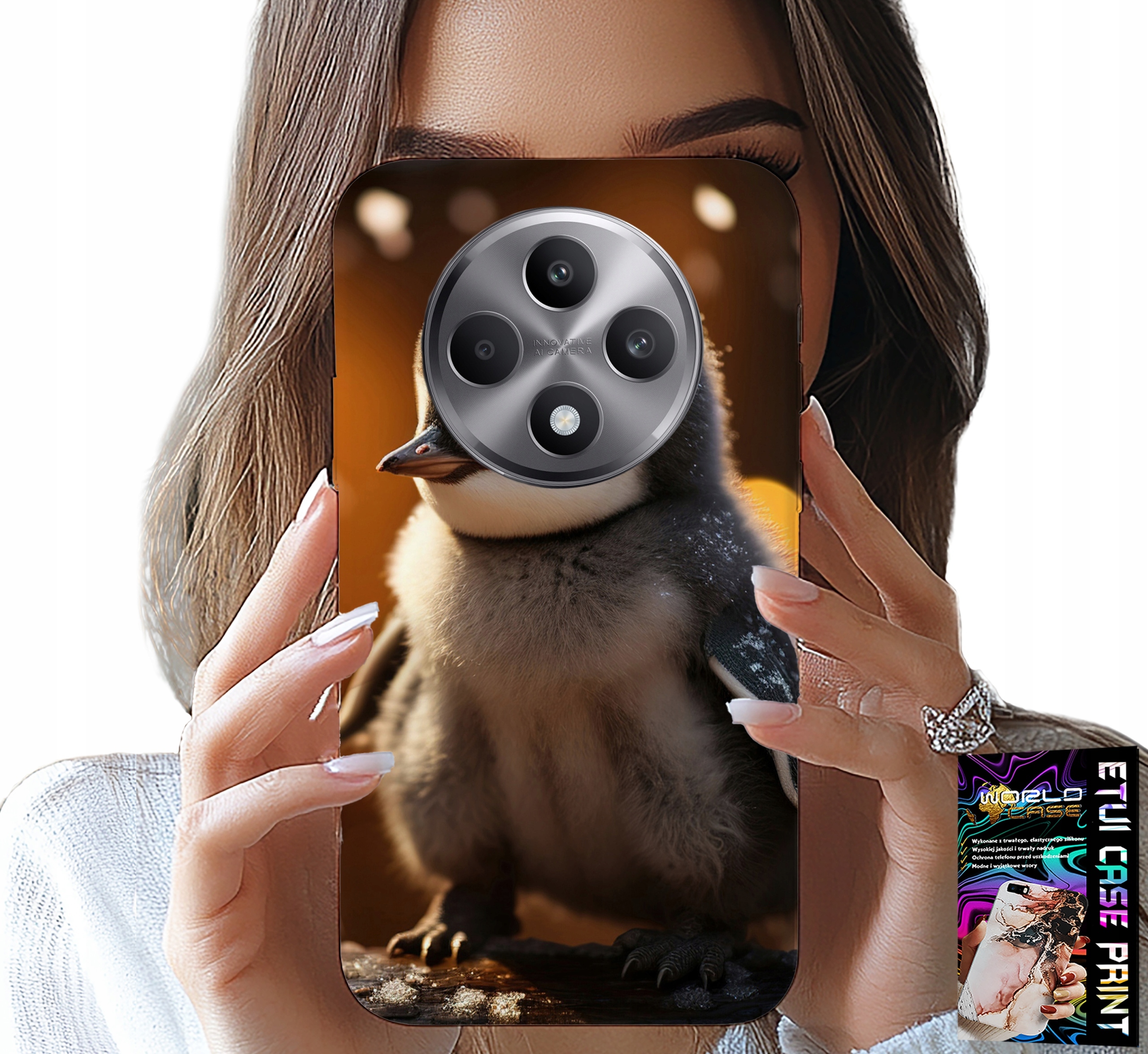 ETUI DO OPPO RENO12 F / 12FS 5G - SŁODKI PINGWIN, TUPTAK, MADAGASKAR WZORY