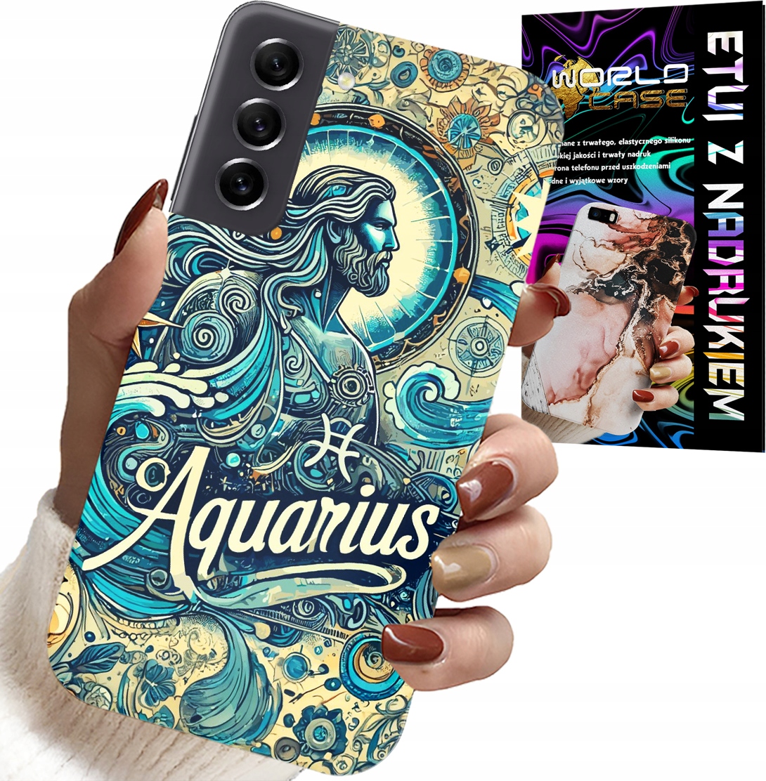ETUI DO SAMSUNG GALAXY S22 - ZNAK ZODIAKU, WODNIK, ASTRONOMIA PLECKI