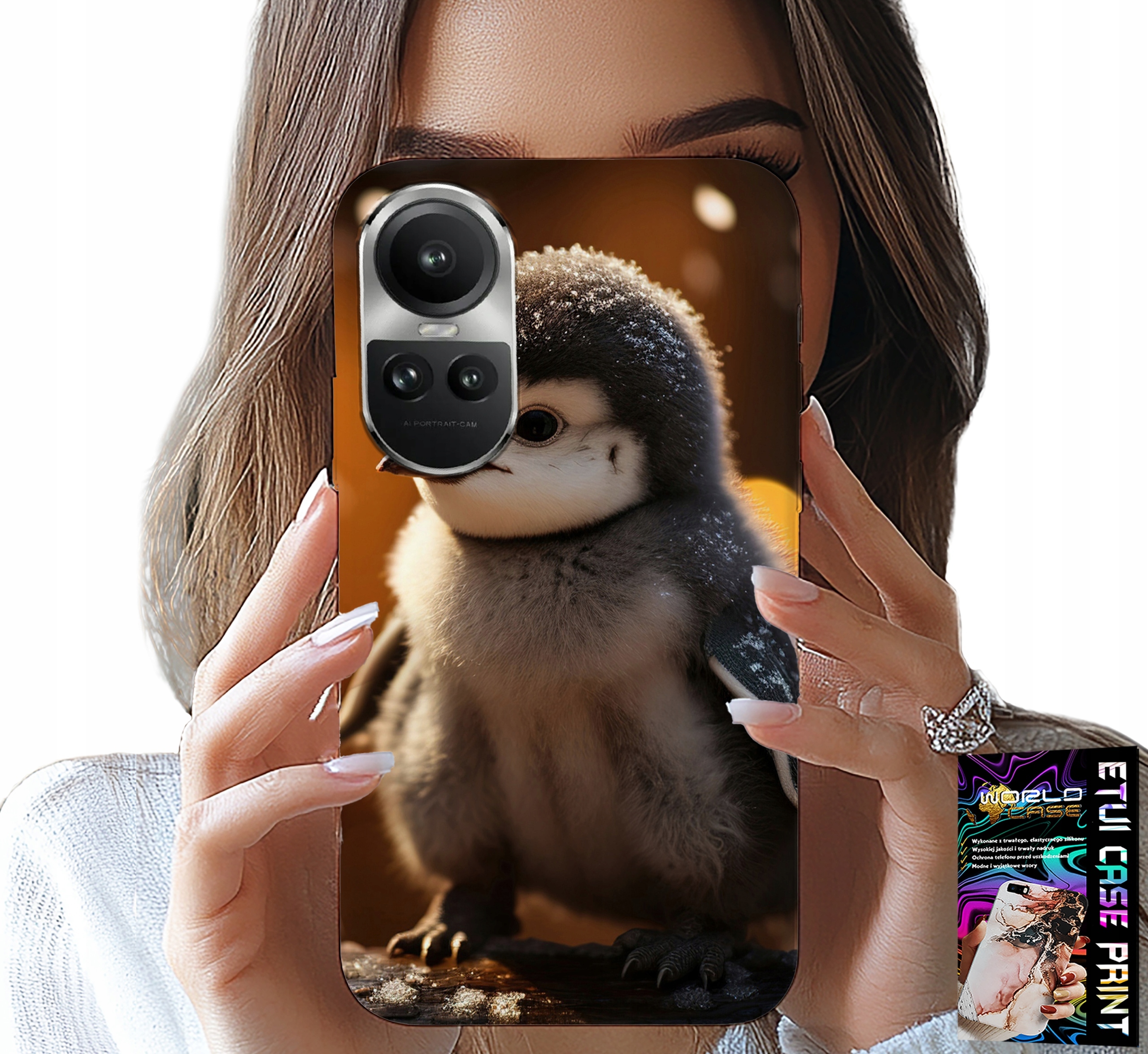 ETUI DO OPPO RENO10 PRO 5G - SŁODKI PINGWIN, TUPTAK, MADAGASKAR WZORY