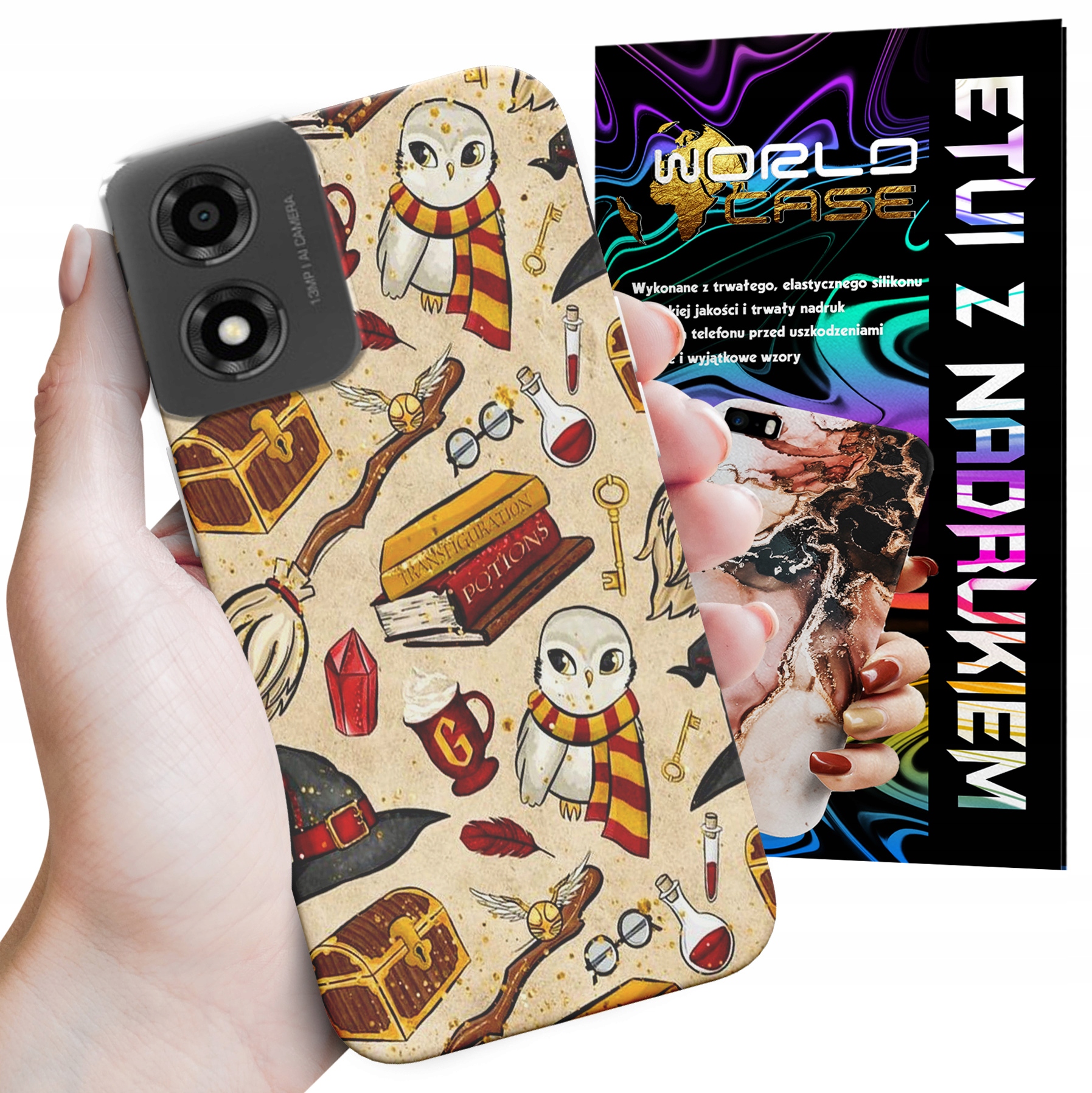 ETUI CASE DO MOTOROLA MOTO E14 - HARRY POTTER WZORY DLA FANÓW ŚWIATA MAGII
