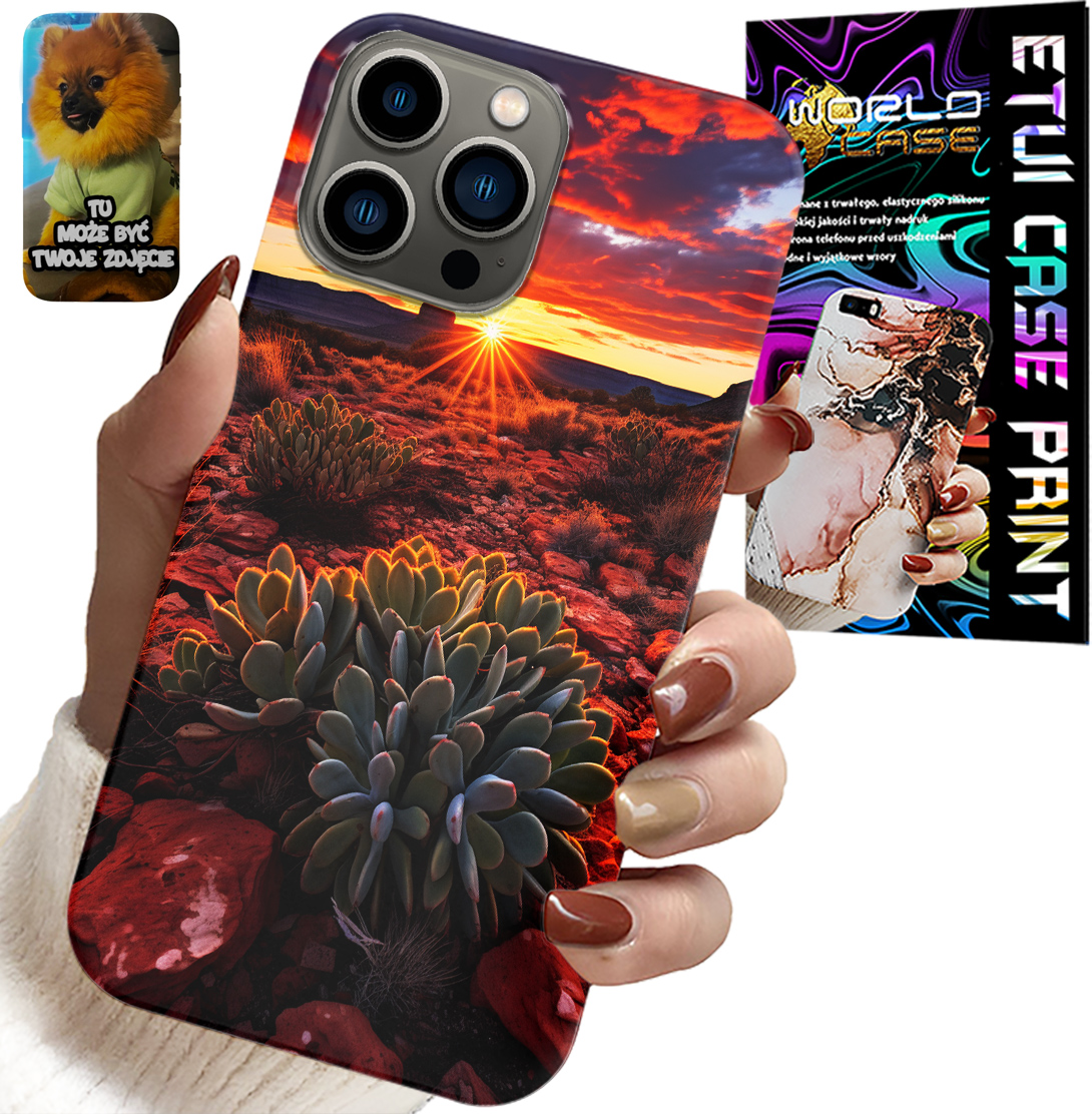 ETUI DO IPHONE 13 PRO - MEKSYKAŃSKA PUSTYNIA WIDOKI CASE + SZKŁO