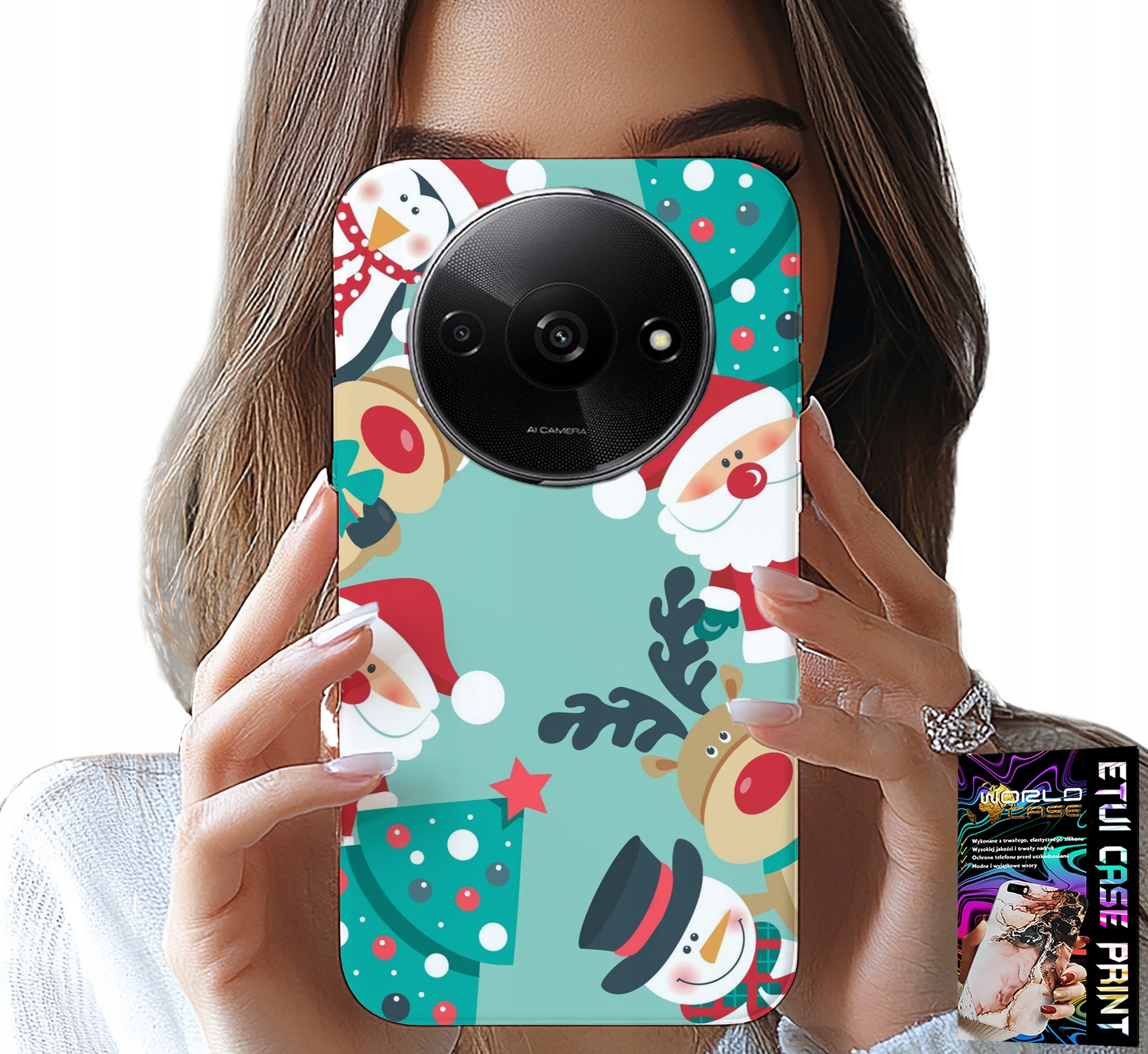 ETUI DO XIAOMI REDMI A3 - MIKOŁAJ, RENIFER BAŁWAN ŚWIĄTECZNE WZORY