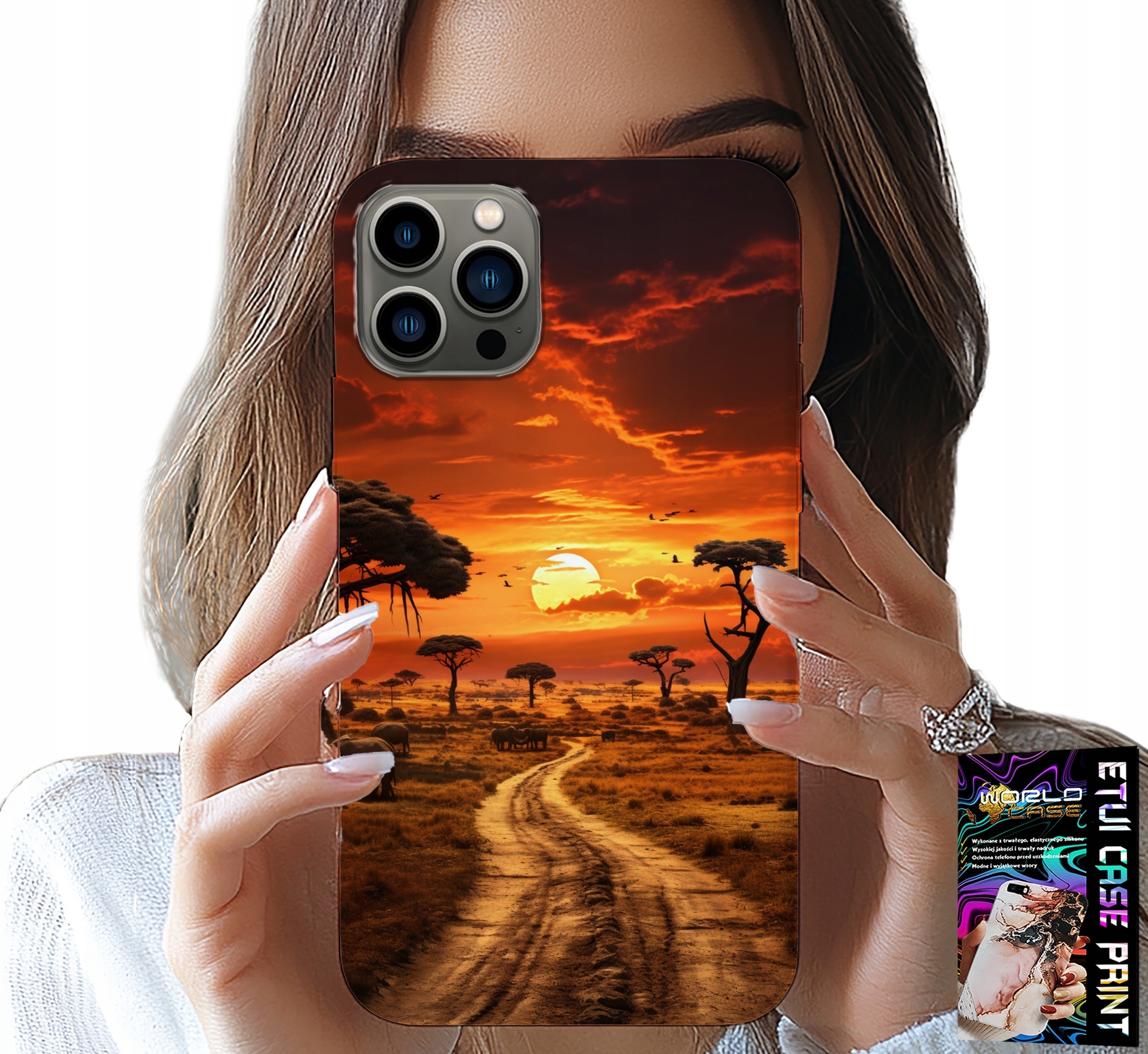 ETUI DO IPHONE 11 PRO MAX - SAFARI AFRYKA ZACHÓD SŁOŃCA PIĘKNE WIDOK
