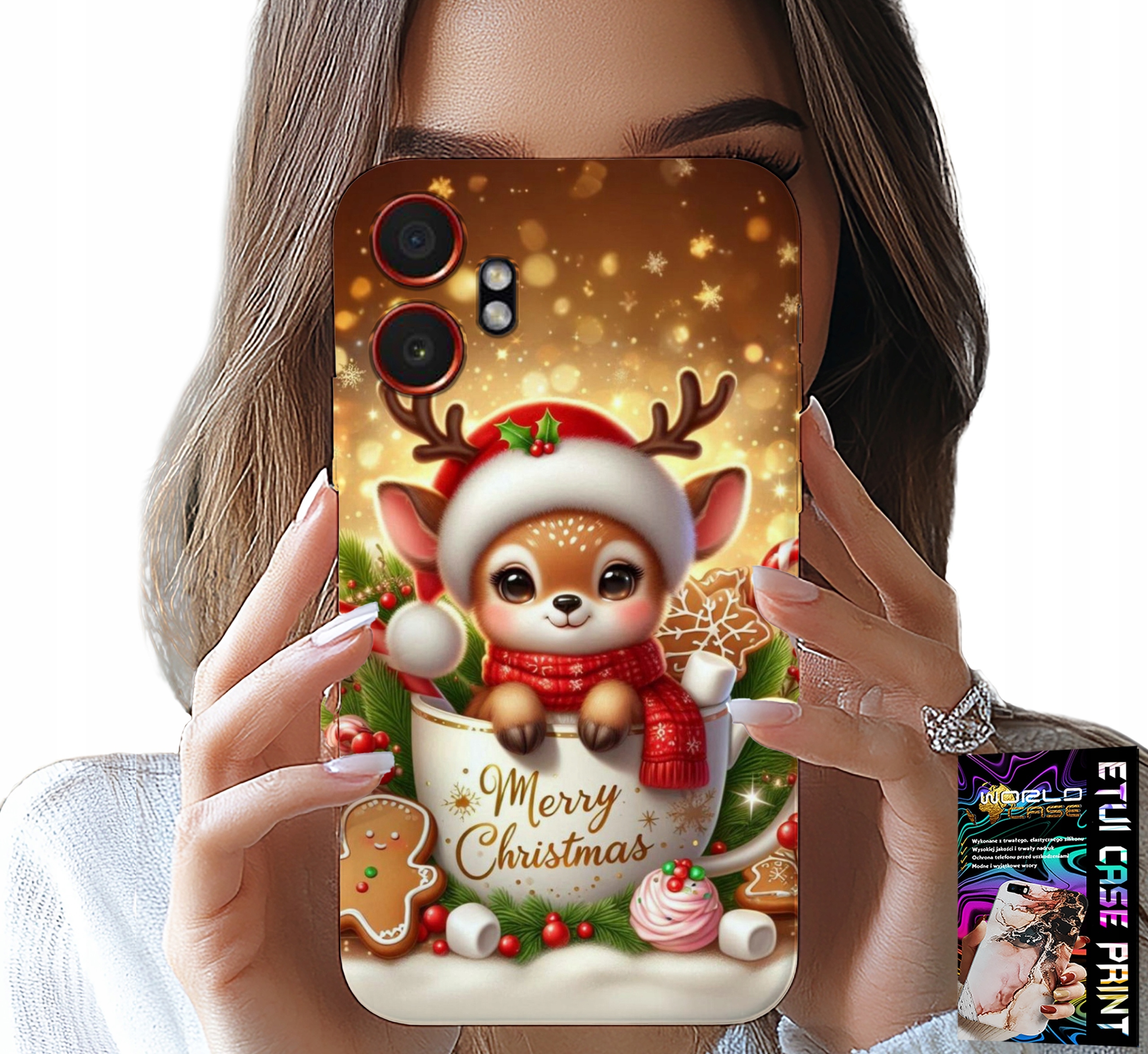 ETUI DO SAMSUNG XCOVER 7 PRO - RENIFEREK SŁODKI RENIFER ŚWIĄTECZNE WZÓR