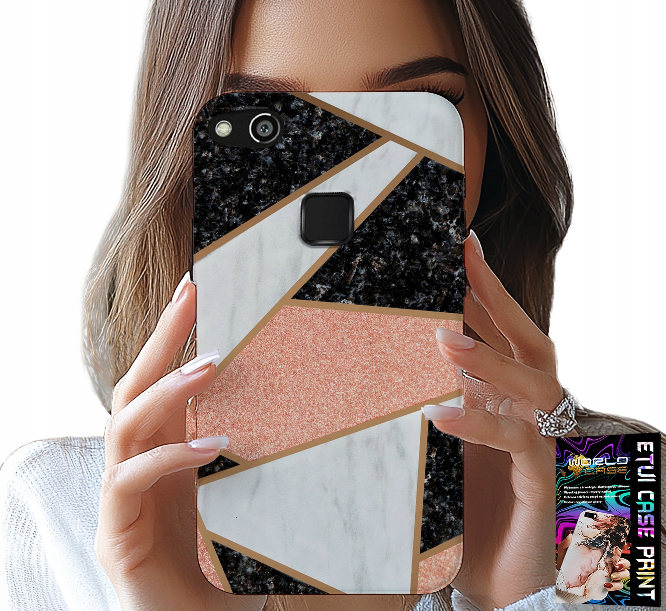 ETUI DO HUAWEI P9 LITE 2016 - ELEGANCKIE MODNE WZORY CASE + FOLIA