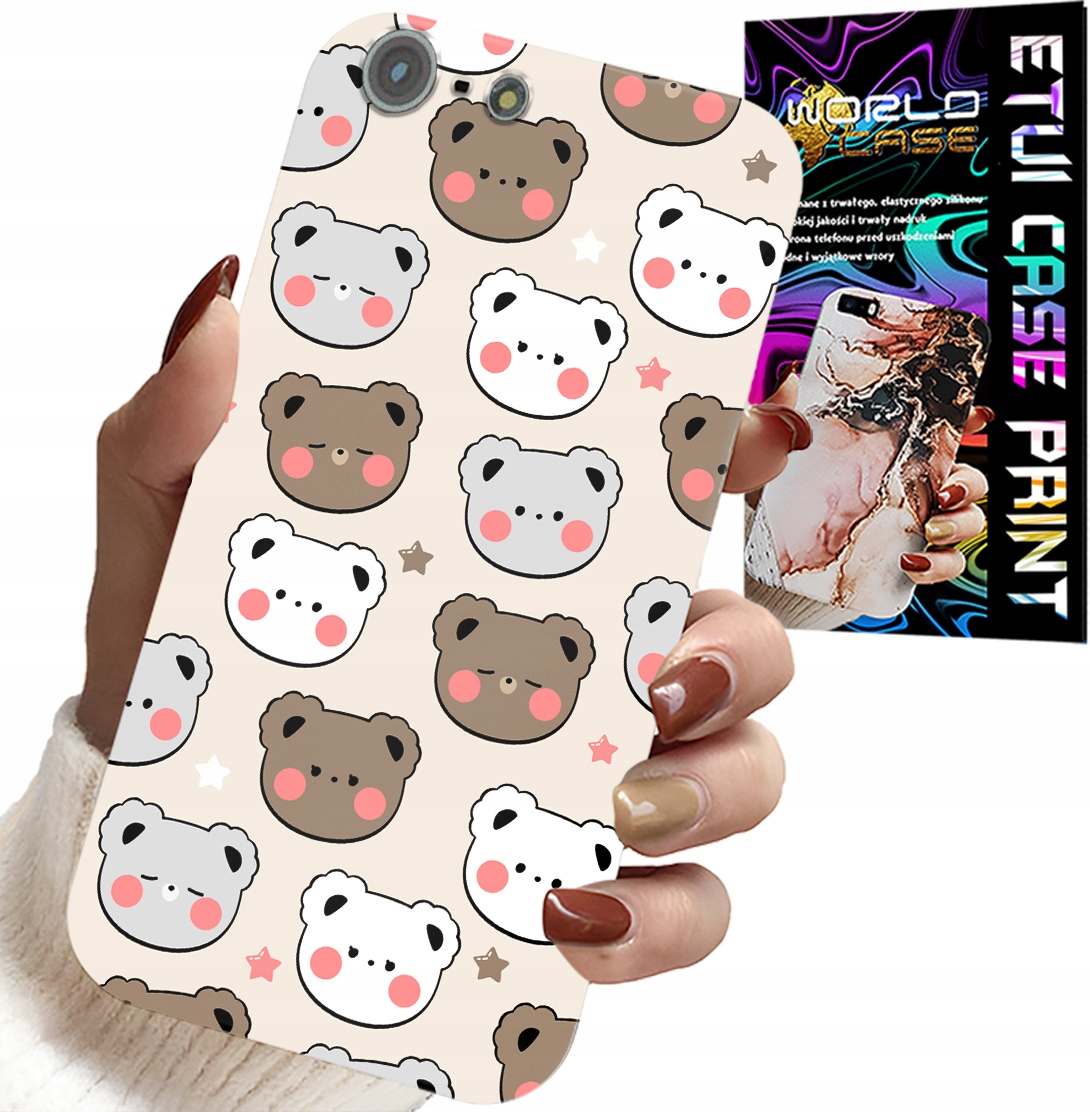 ETUI DO IPHONE 5 / 5S / 5C - MIŚ MISIE WZORY DLA NAJMŁODSZYCH + SZKŁO