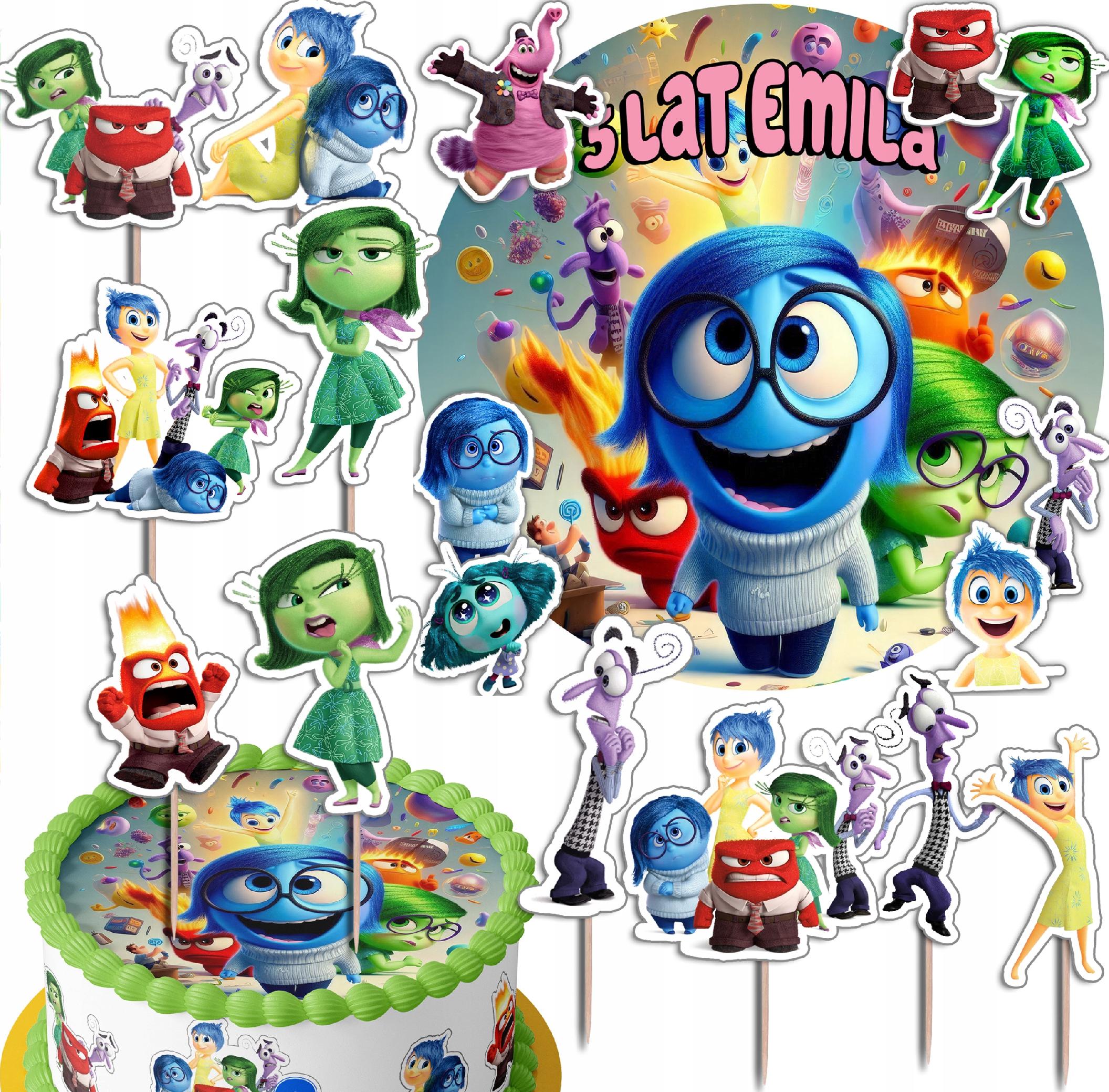 ZESTAW OPŁATEK NA TORT 20CM + TOPPERY - W GŁOWIE SIĘ NIE MI+ IMIĘ 15CM 18CM