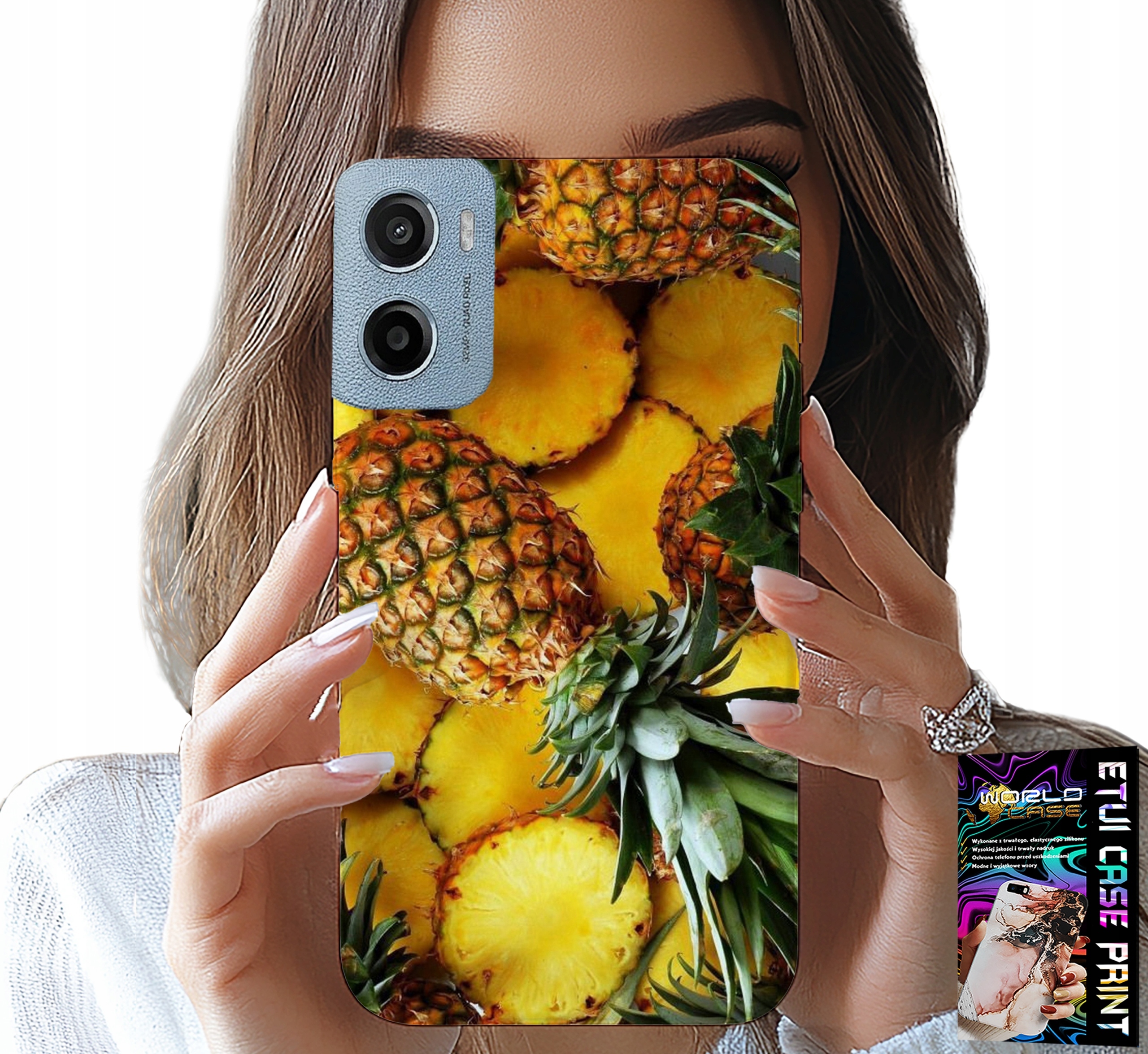 ETUI DO MOTOROLA E15 / G05 - ANANAS OWOCOWY CASE OBUDOWA + FOLIA