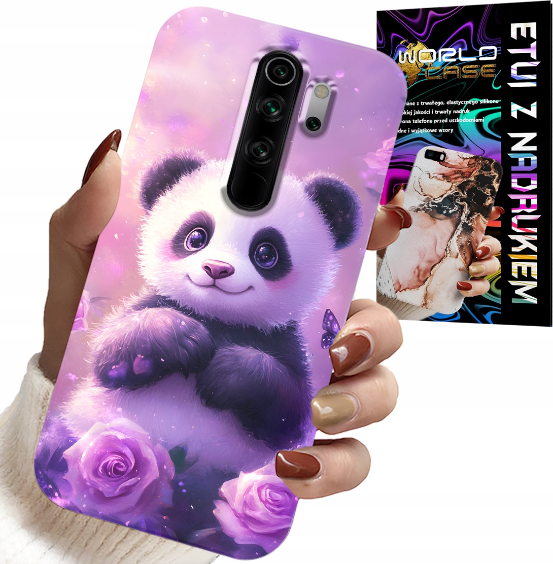 ETUI DO XIAOMI NOTE 8 PRO - SŁODKA PANDA WZORY DLA DZIECI + SZKŁO