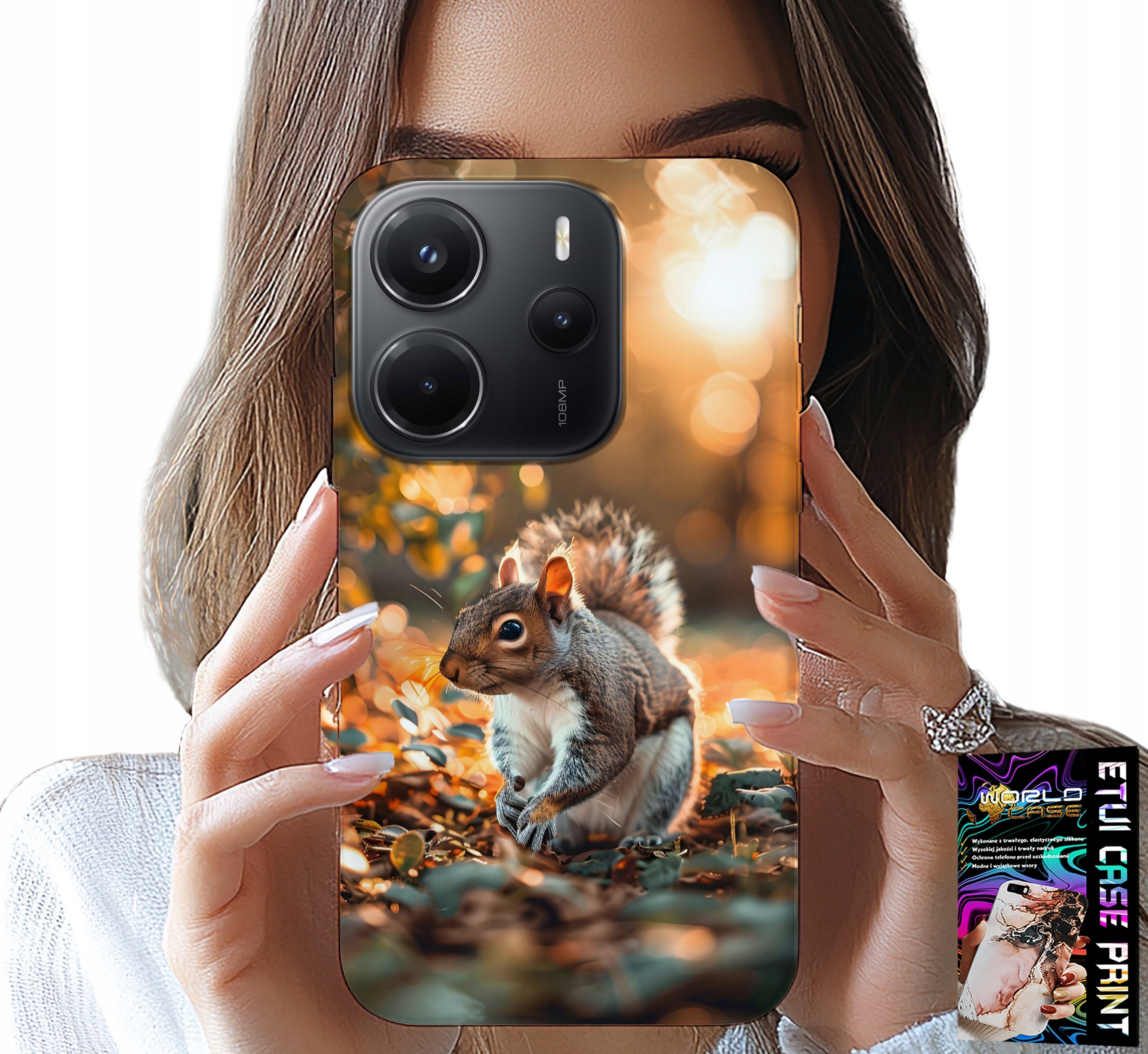 ETUI DO XIAOMI NOTE 14 4G - SŁODKA WIEWIÓRKA, CASE Z WŁASNYM MOTYWEM