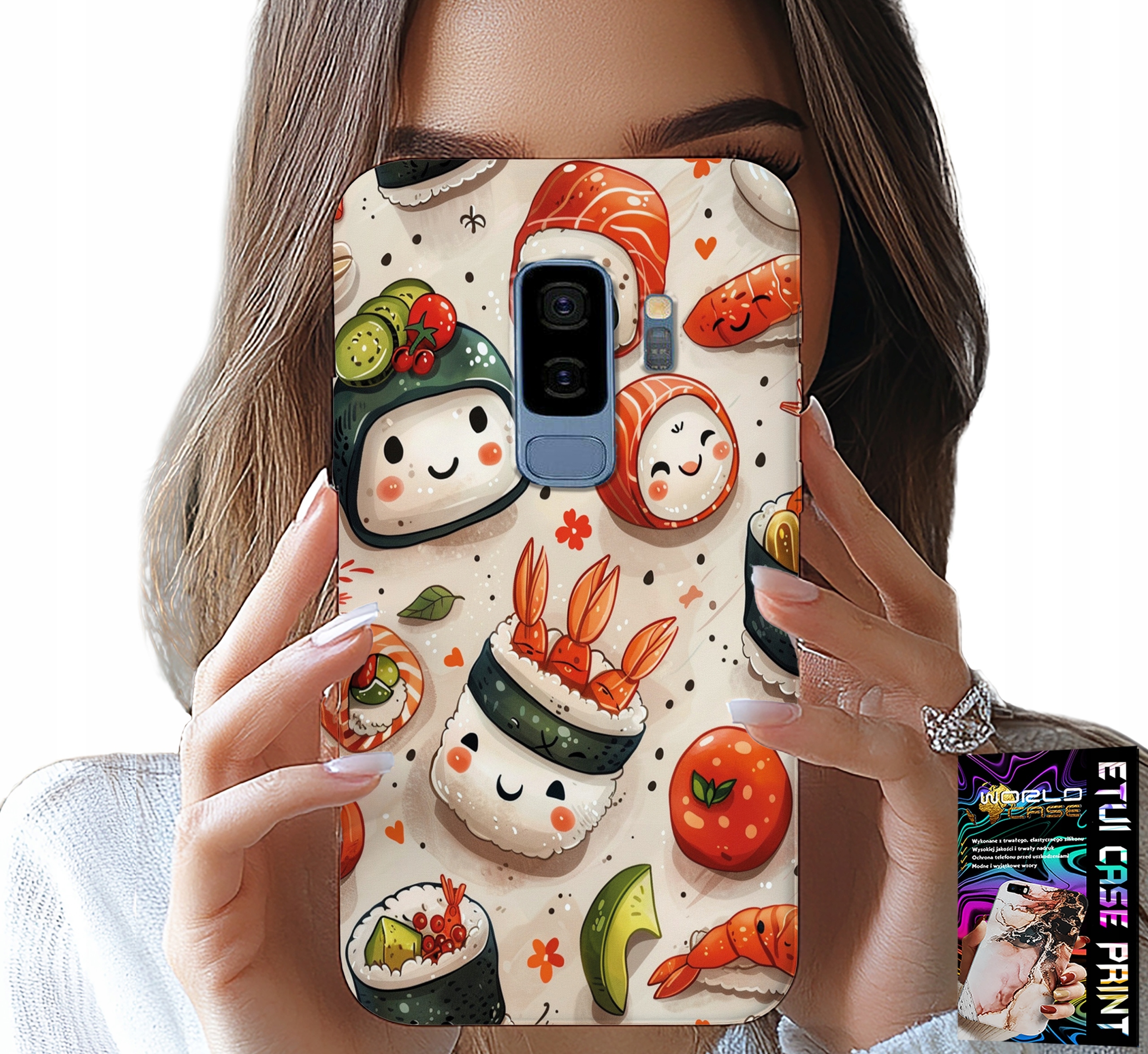 ETUI DO SAMSUNG GALAXY S9 PLUS - SŁODKIE UŚMIECHNIĘTE SUSHI OBUDOWA CASE