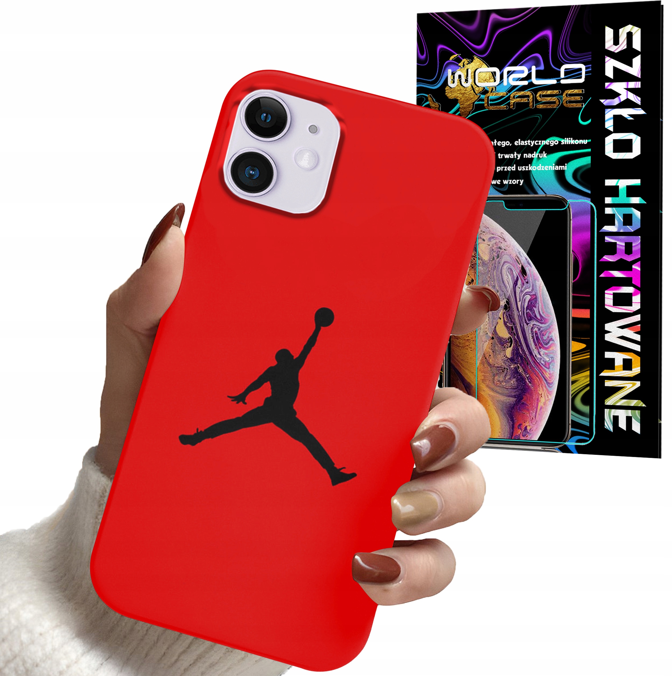 ETUI CASE DO IPHONE 12 - KOSZYKÓWKA WZORY DLA FANÓW NBA + SZKŁO