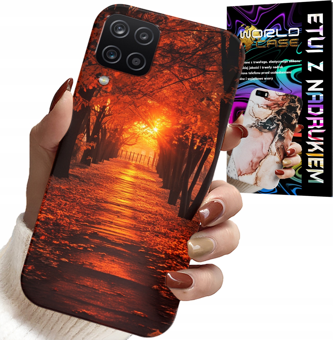 ETUI DO SAMSUNG GALAXY A22 5G - PARK, JESIEŃ, SPADAJĄCE LIŚCIE, PLECKI