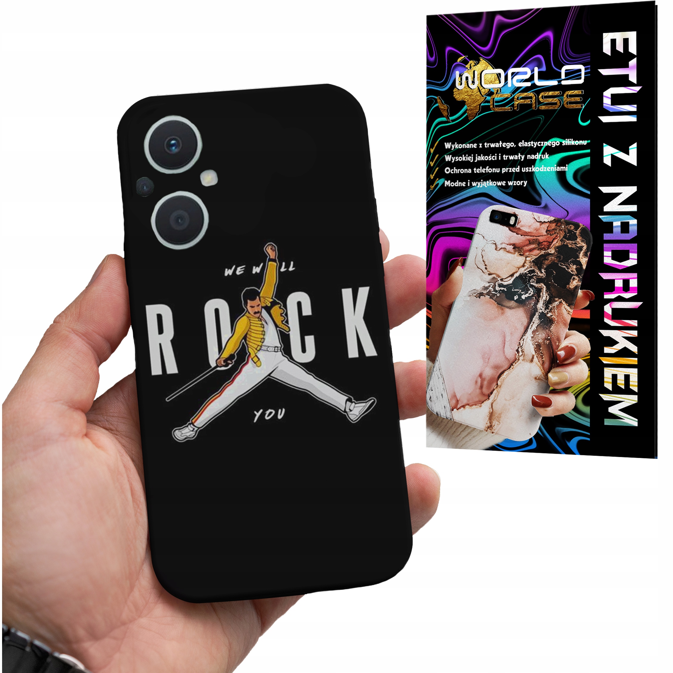 ETUI CASE DO OPPO RENO 8 LITE 5G - ROCK KAPELE WZORY FAN POKROWEIC PLECKI