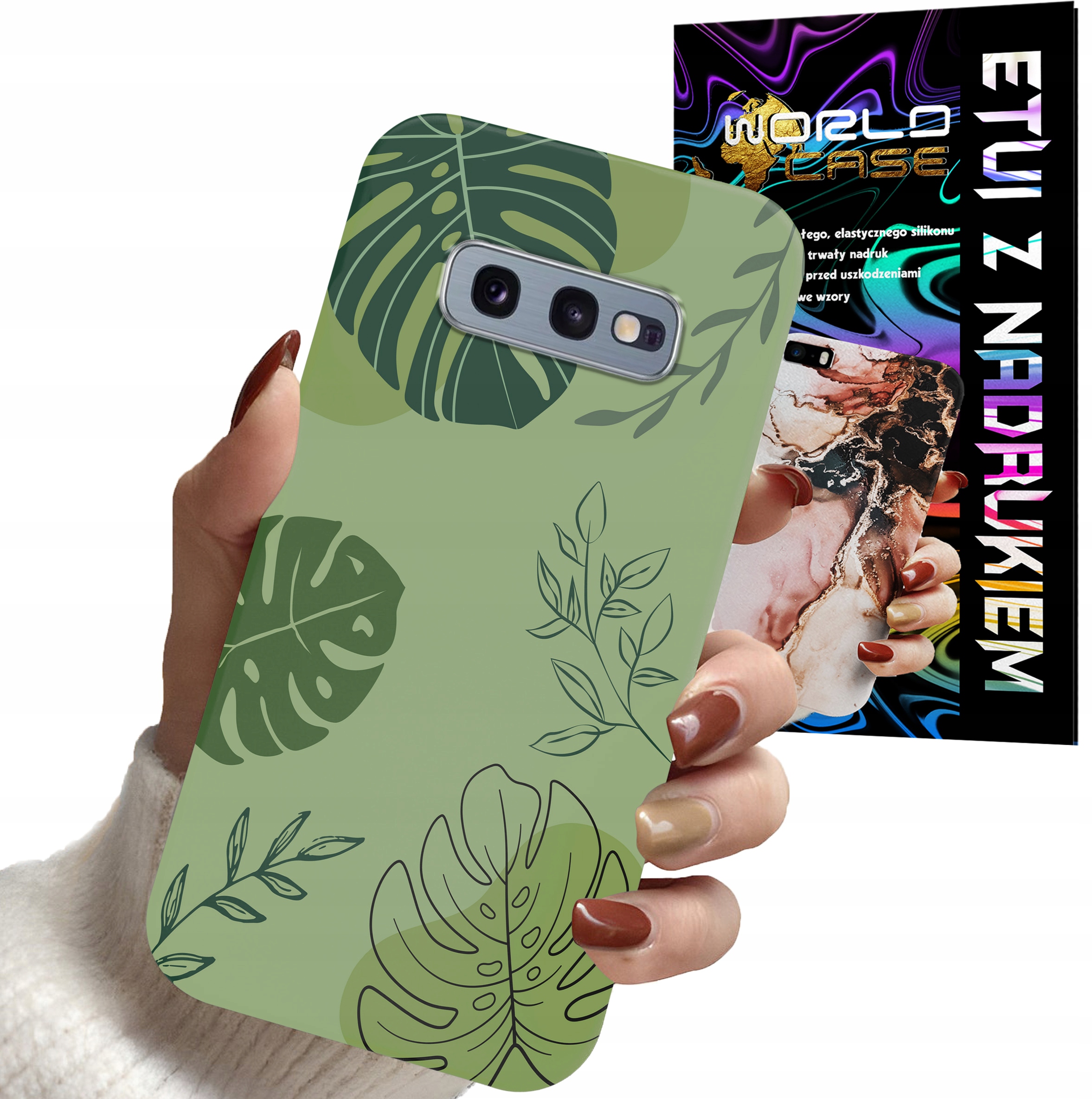 ETUI CASE DO SAMSUNG S10E - LIŚCIE WZORY DLA KOBIET KWIATY RÓŻE