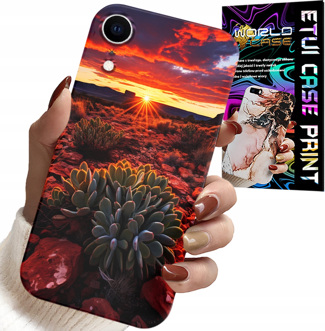 ETUI DO IPHONE XR - MEKSYKAŃSKA PUSTYNIA WIDOKI CASE + SZKŁO