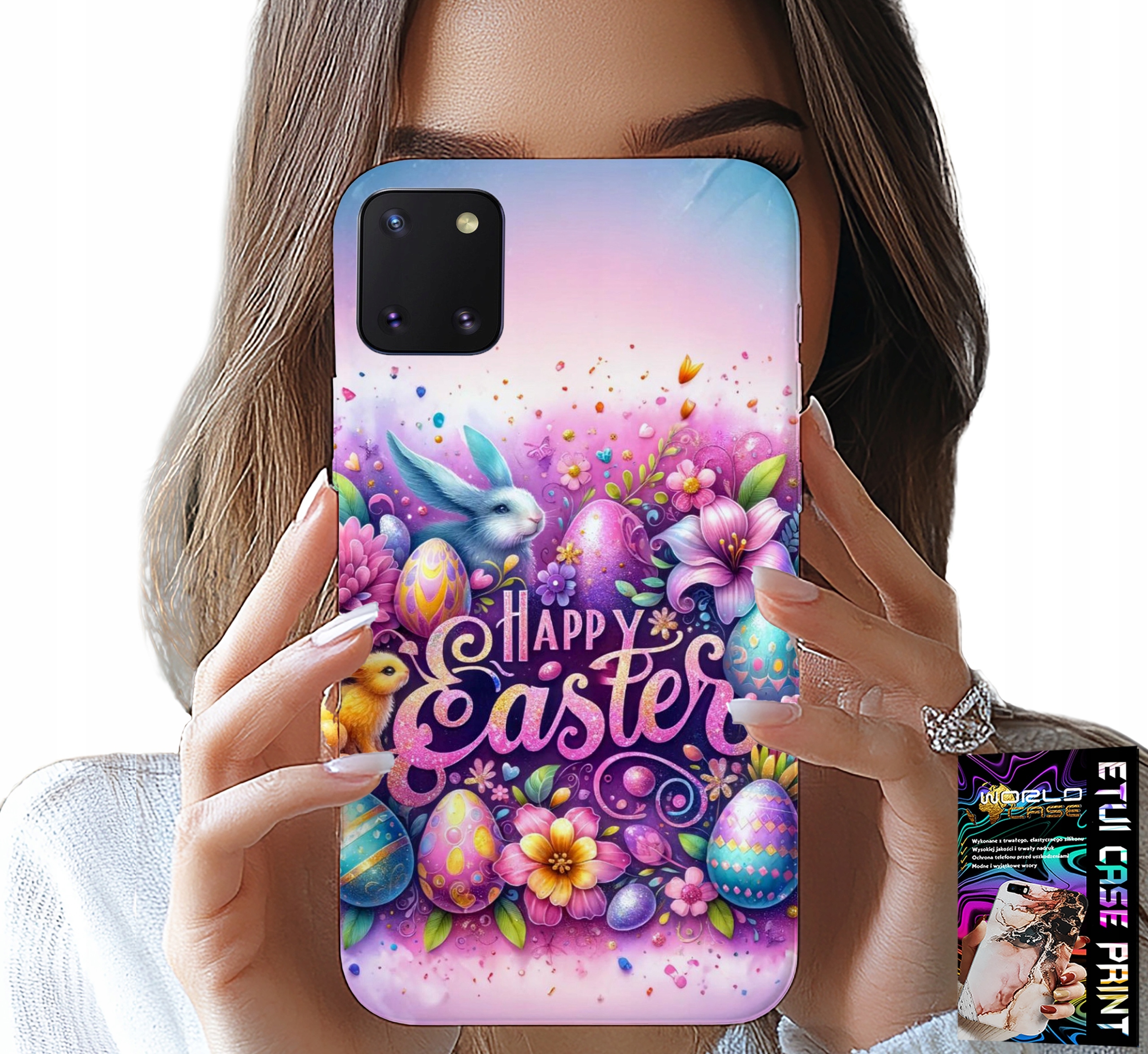 ETUI DO SAMSUNG GALAXY A81 - WESOŁEGO JAJKA, WIELKANOC, PISANKI JAJKA