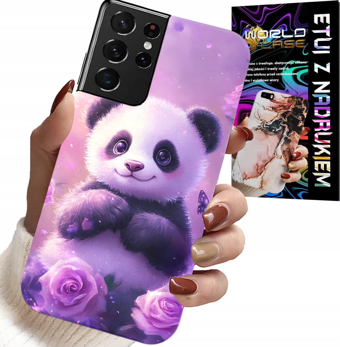 ETUI DO SAMSUNG GALAXY S21 Ultra - SŁODKA PANDA WZORY DLA DZIECI + FOLIA