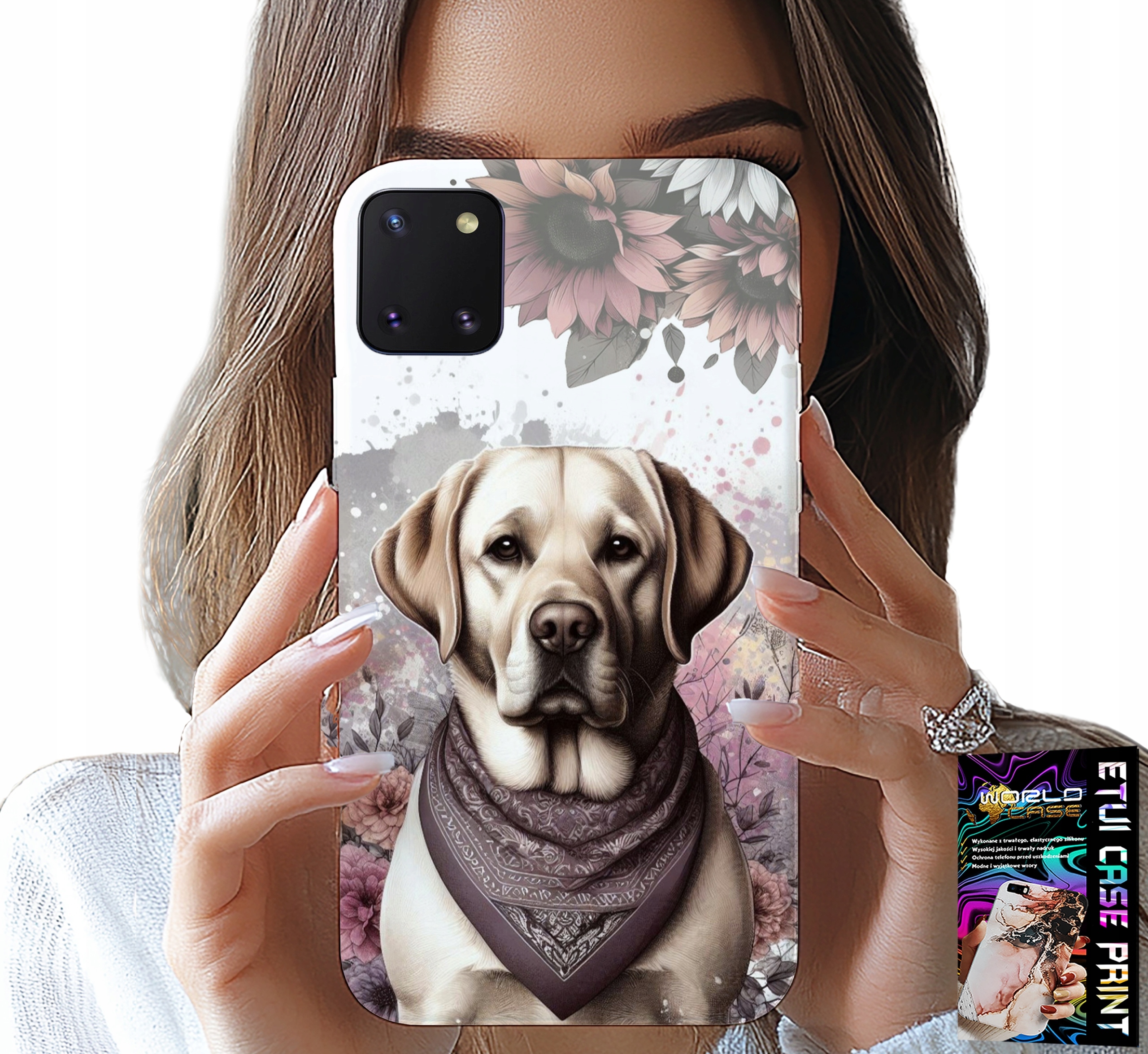 ETUI DO SAMSUNG GALAXY A81 - PIESEK PIESKI HUSKY PSIE WZORY + SZKŁO