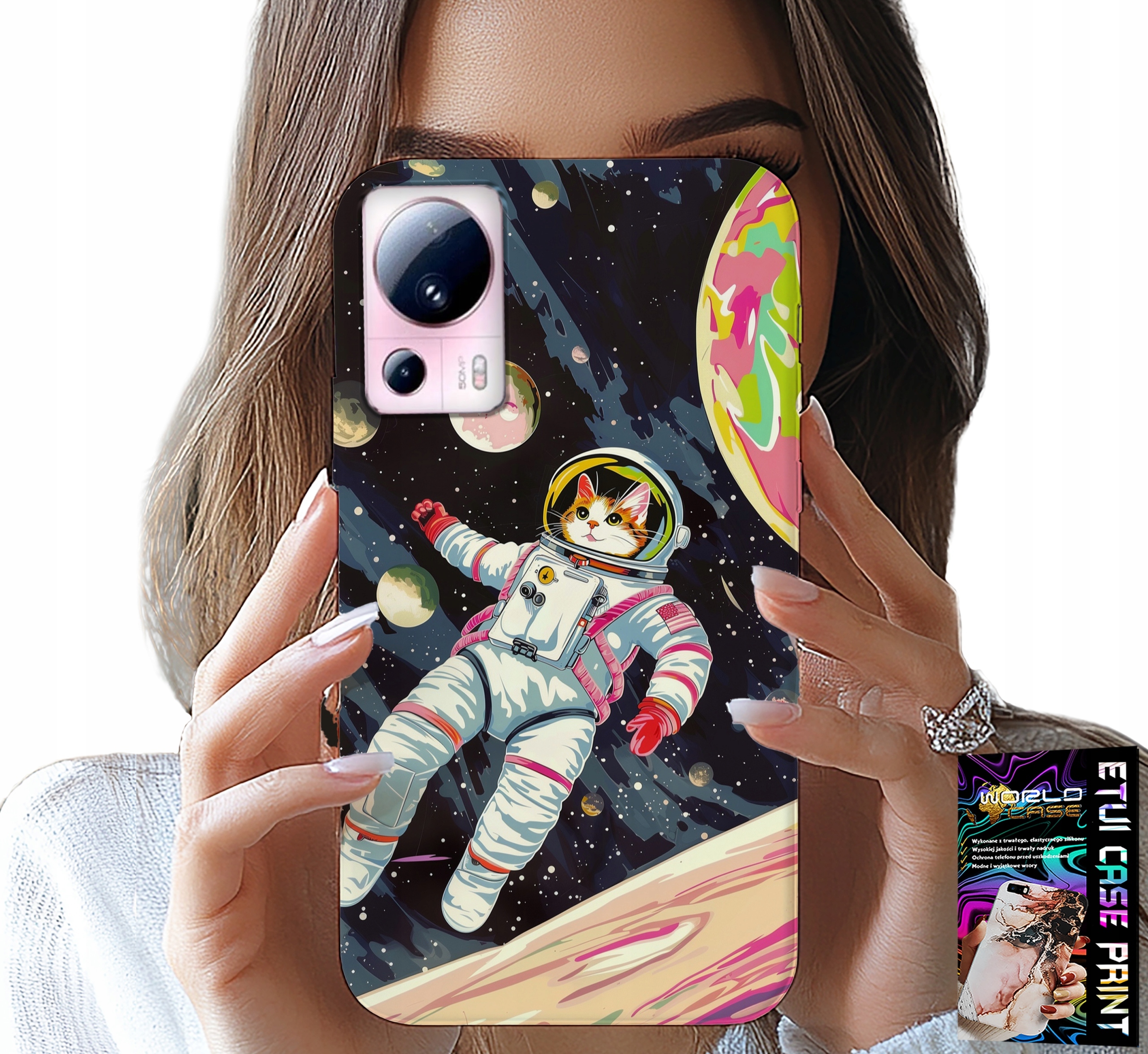 ETUI DO XIAOMI 13 LITE - KOCI ASTRONAUTA KOT KOSMOS OBUDOWA CASE
