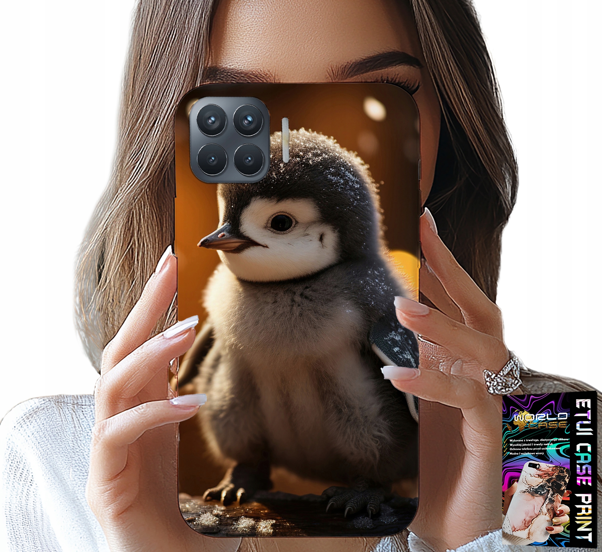 ETUI DO OPPO RENO 4 LITE - SŁODKI PINGWIN, TUPTAK, MADAGASKAR WZORY