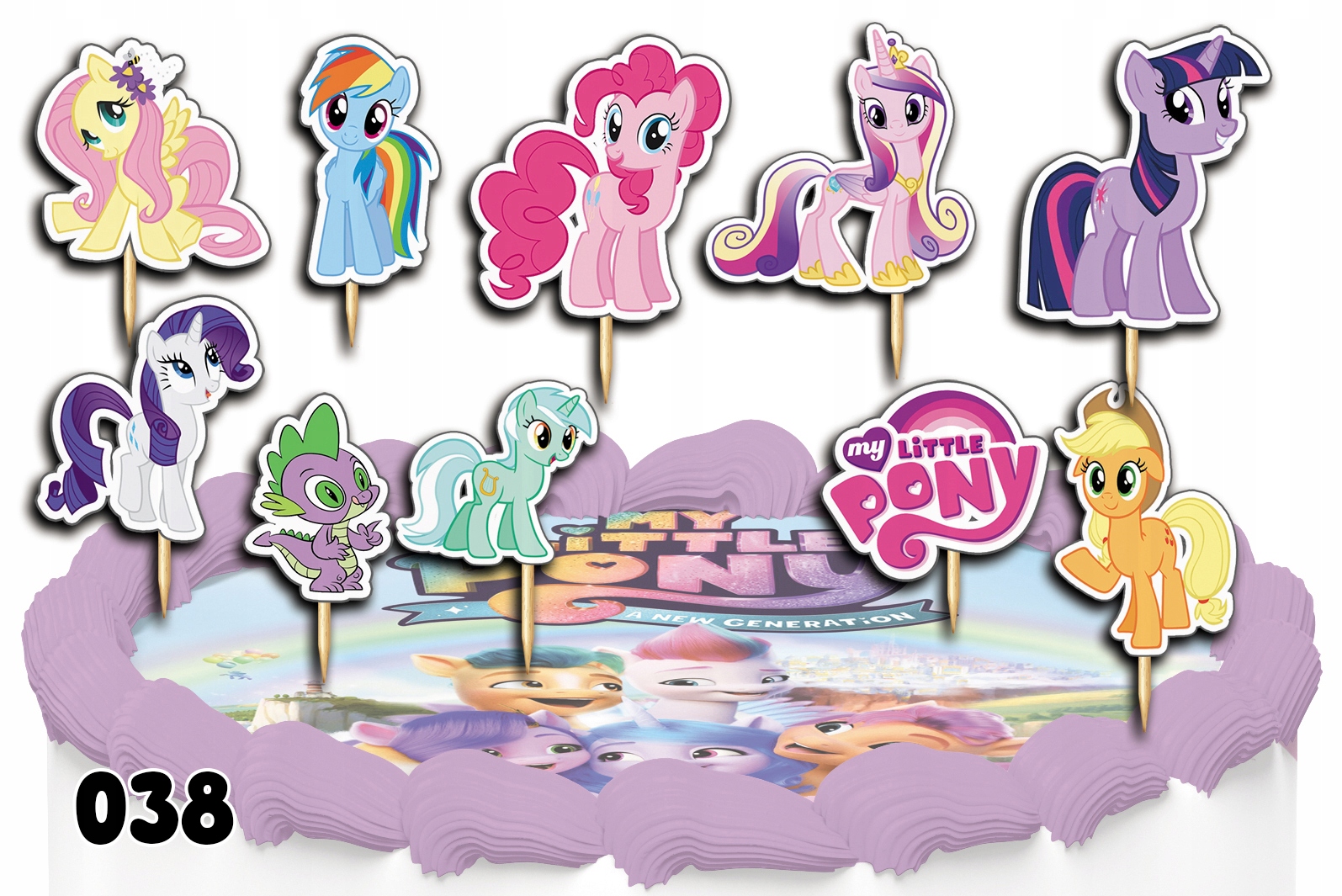 TOPPERY NA TORT OZDOBNE DEKORACJA ZESTAW - MY LITTLE PONY 10szt.