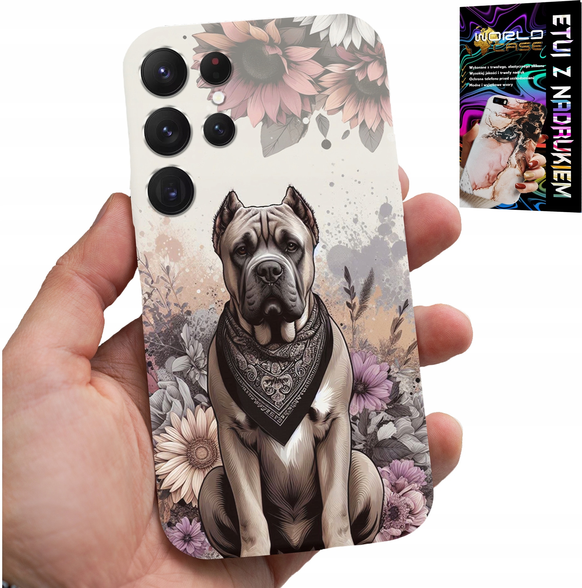 ETUI DO SAMSUNG GALAXY S22 Ultra - PSIE RASY PSIE WZORY POKROWIEC + FOLIA