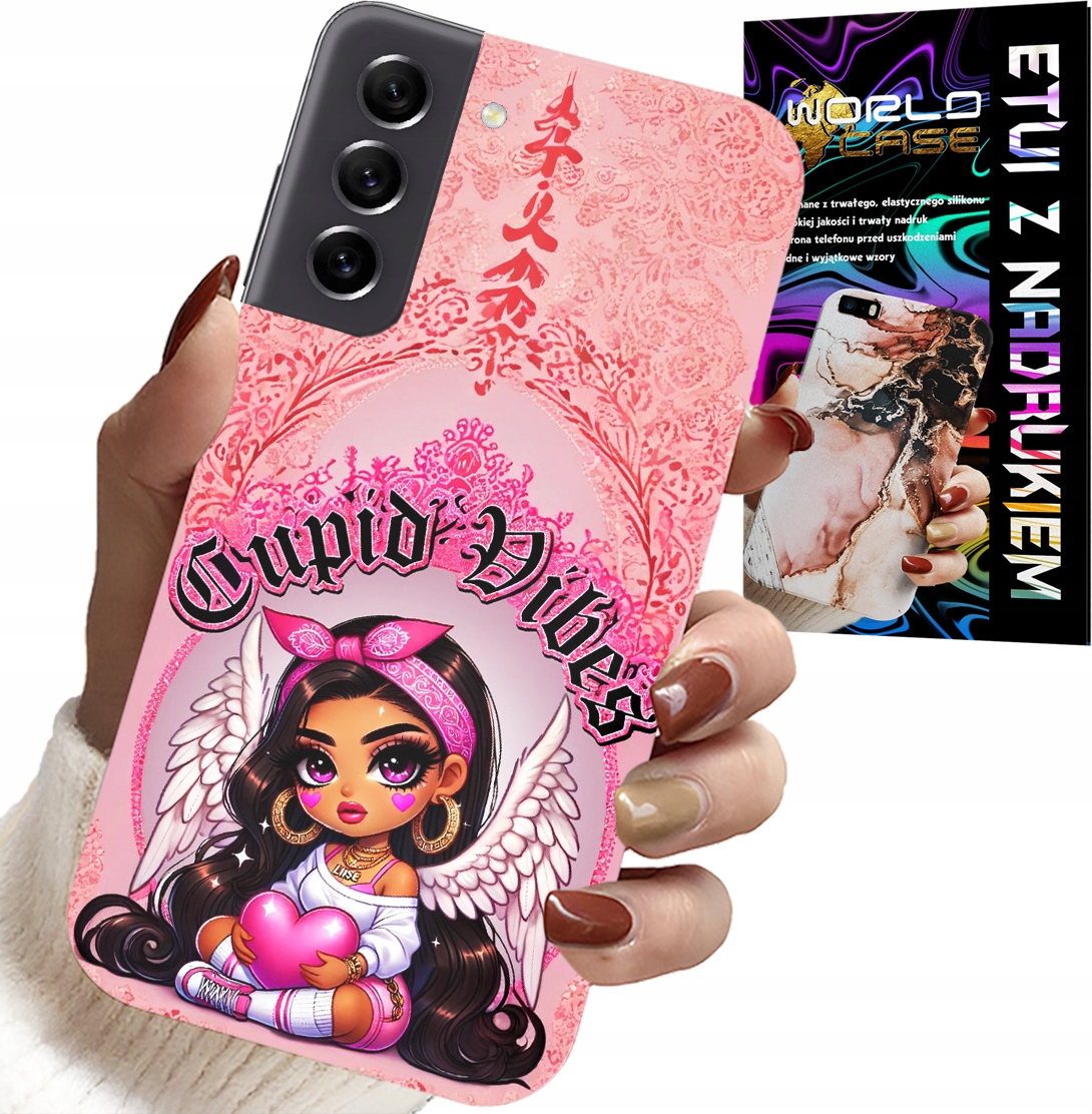 ETUI DO SAMSUNG GALAXY S21 FE - CUPID VIBES Z UROCZĄ ANIOŁKIEM PLECKI