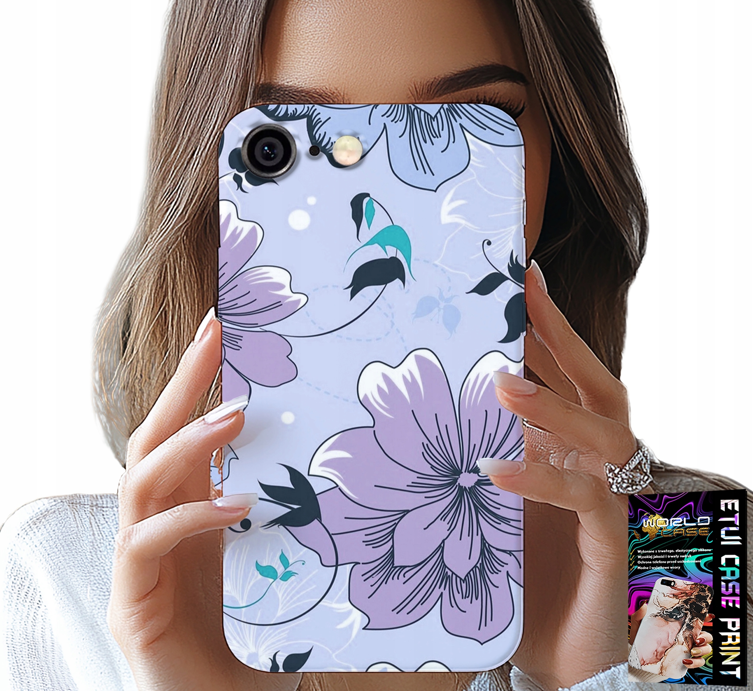 ETUI DO IPHONE 6 / 6S - KWIATKI KWIECISTE MODNE WZORY PLECKI