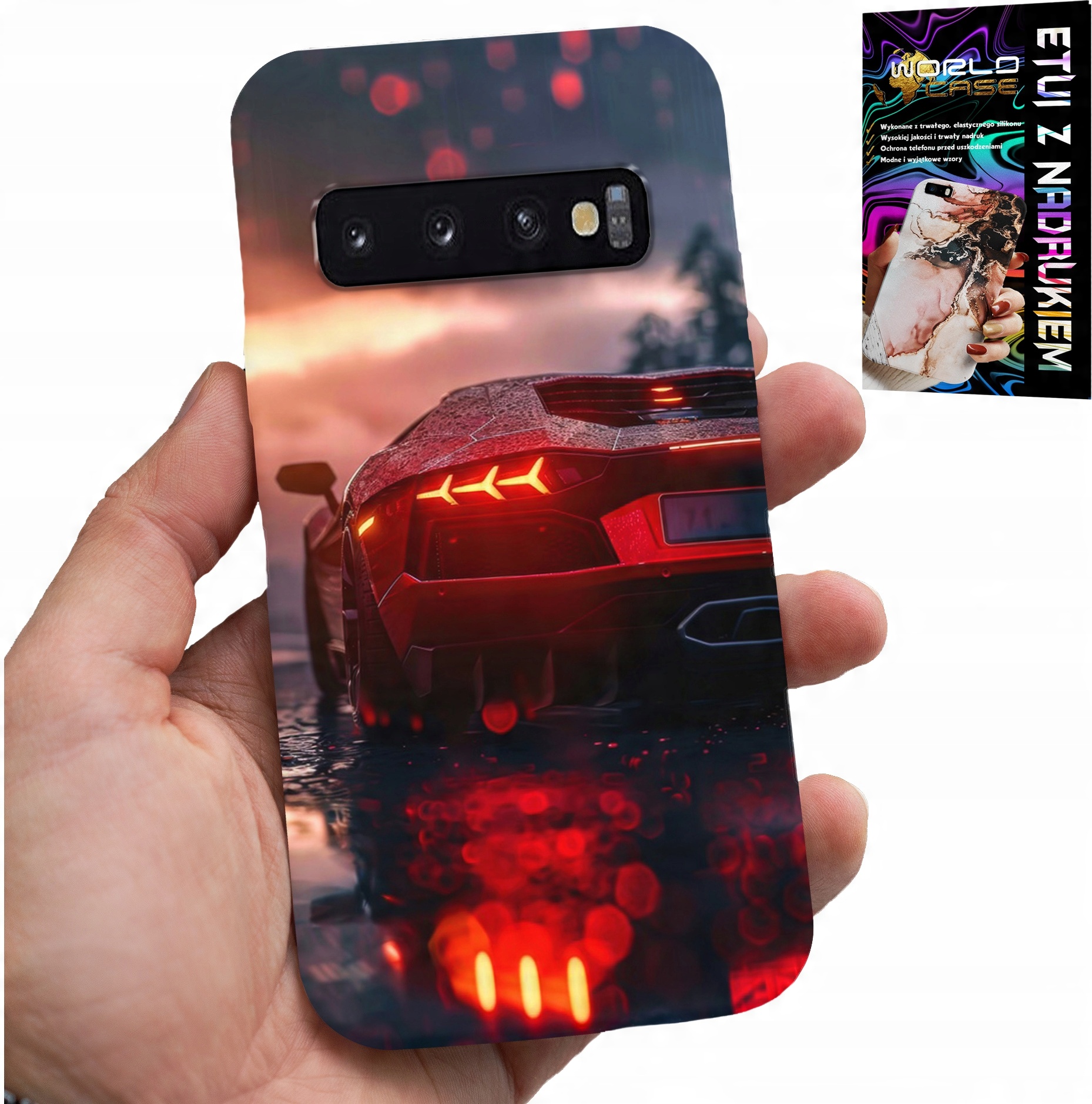 ETUI DO SAMSUNG GALAXY S10 - LUKSUSOWE SAMOCHODY, MEGA WZORY, OBUDOWA