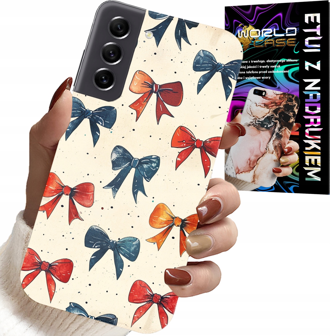 ETUI DO SAMSUNG GALAXY S21 FE - KOLOROWE WSTĄŻKI WSTĄŻKA MODNE WZORY