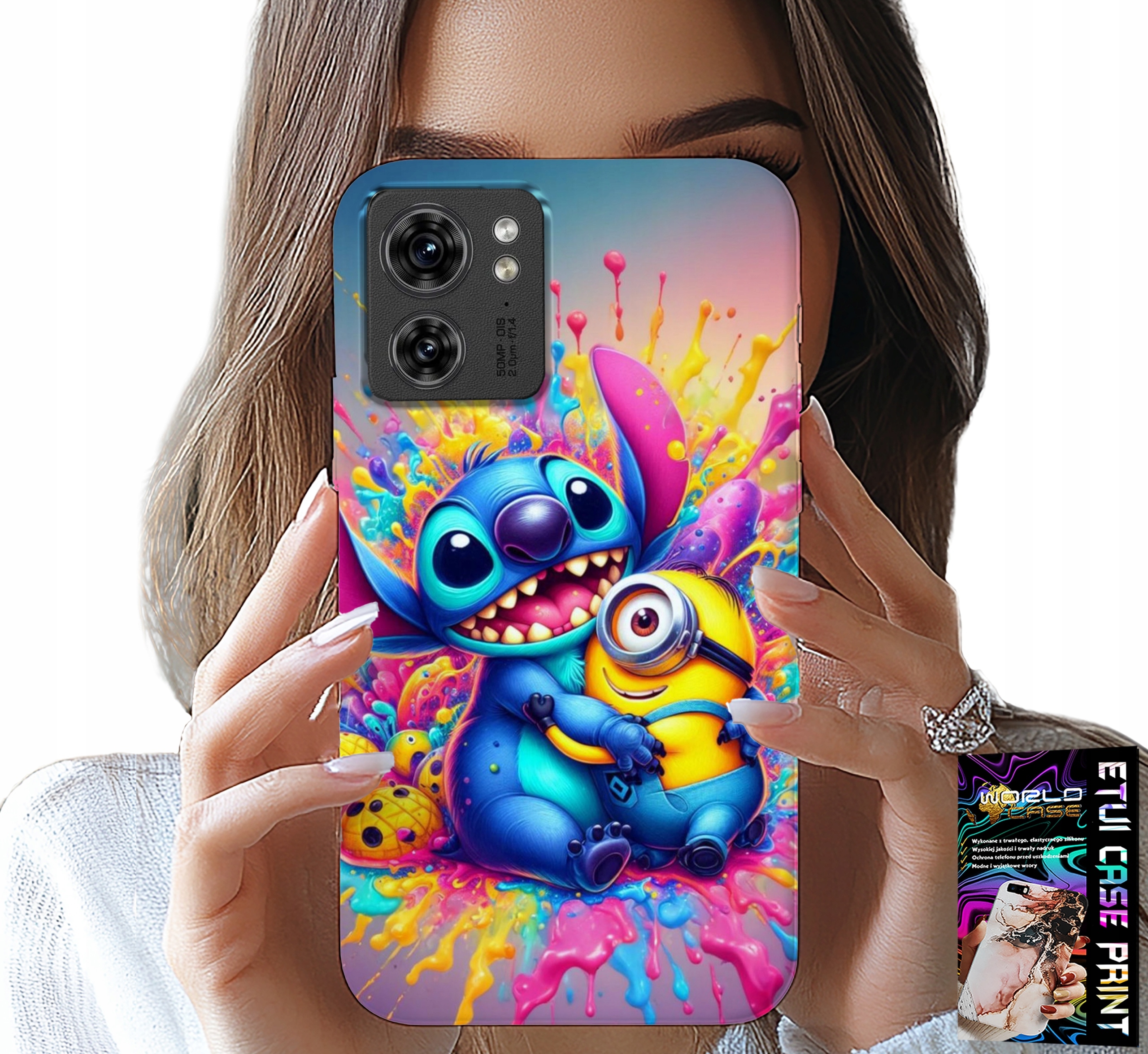 ETUI DO MOTOROLA EDGE 40 - POTWOREK WZORY Z BAJEK CASE + FOLIA