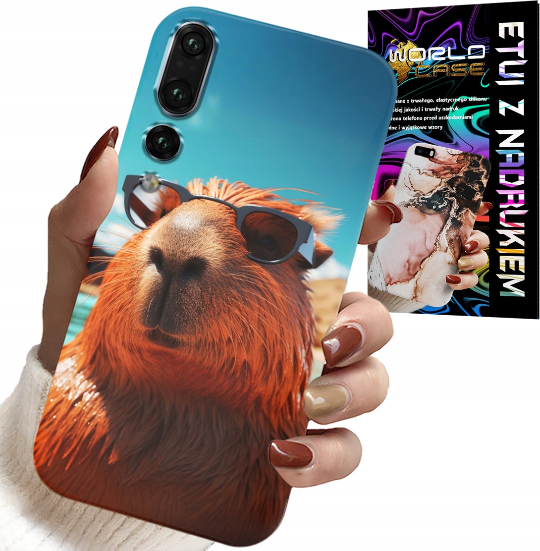 ETUI DO HUAWEI P20 PLUS - SŁODKA KAPIBARA, CAPIBARA CASE + FOLIA