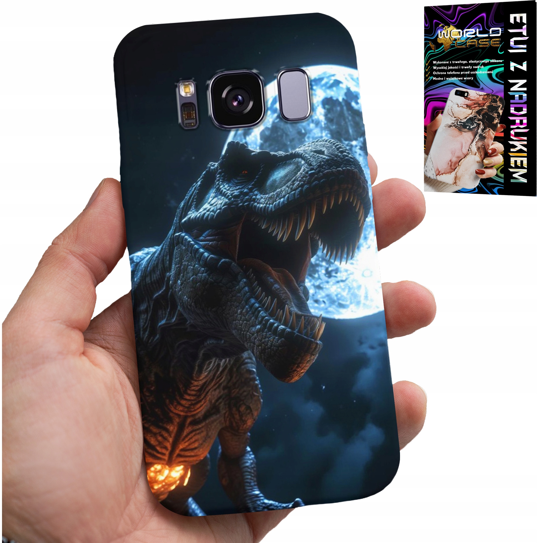 ETUI DO SAMSUNG GALAXY S8 - DINO DINOZAUR TYRANOZAUR POKROWIEC CASE