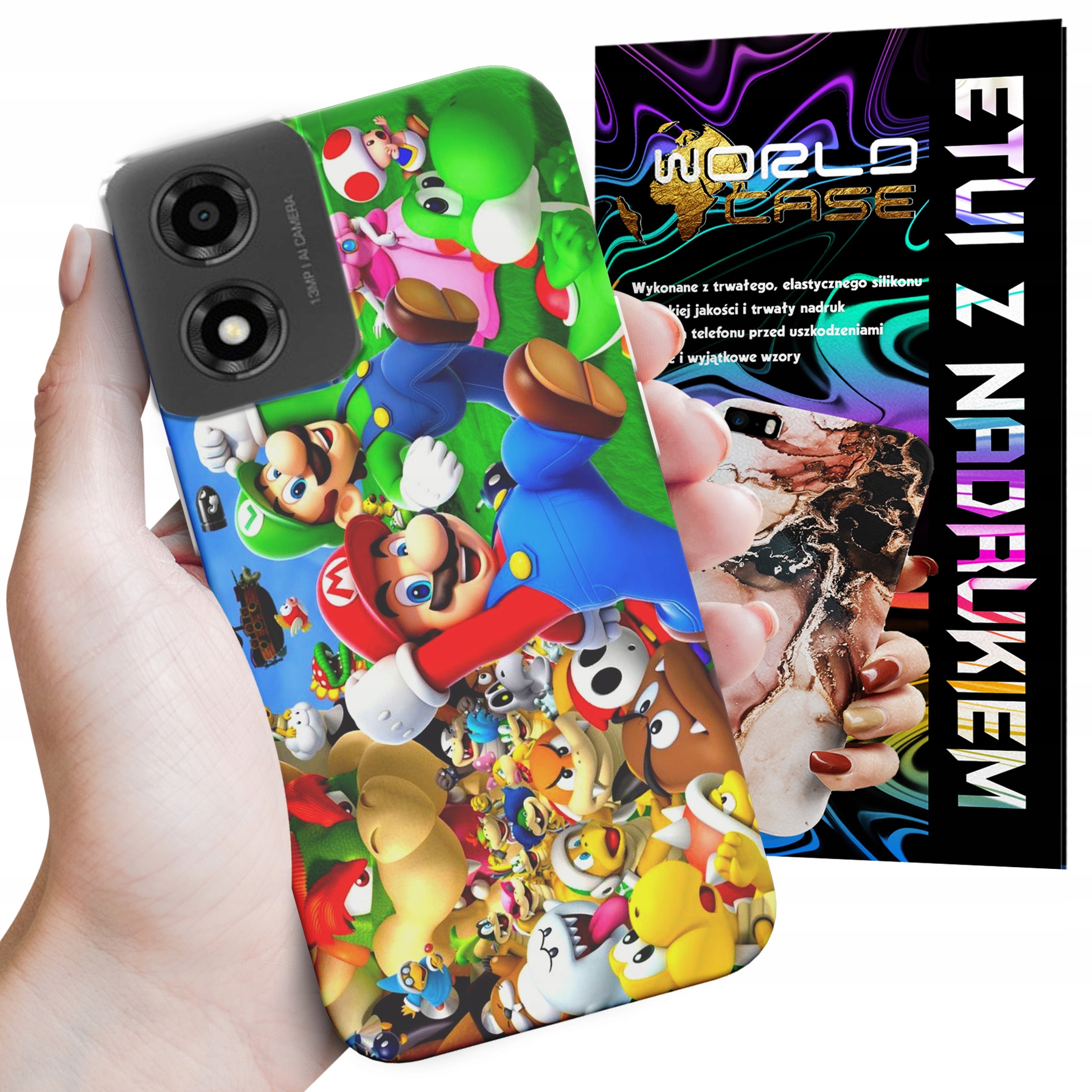 ETUI CASE DO MOTOROLA MOTO E14 - SUPER MARIO BROS BAJKI WZORY WYBÓR