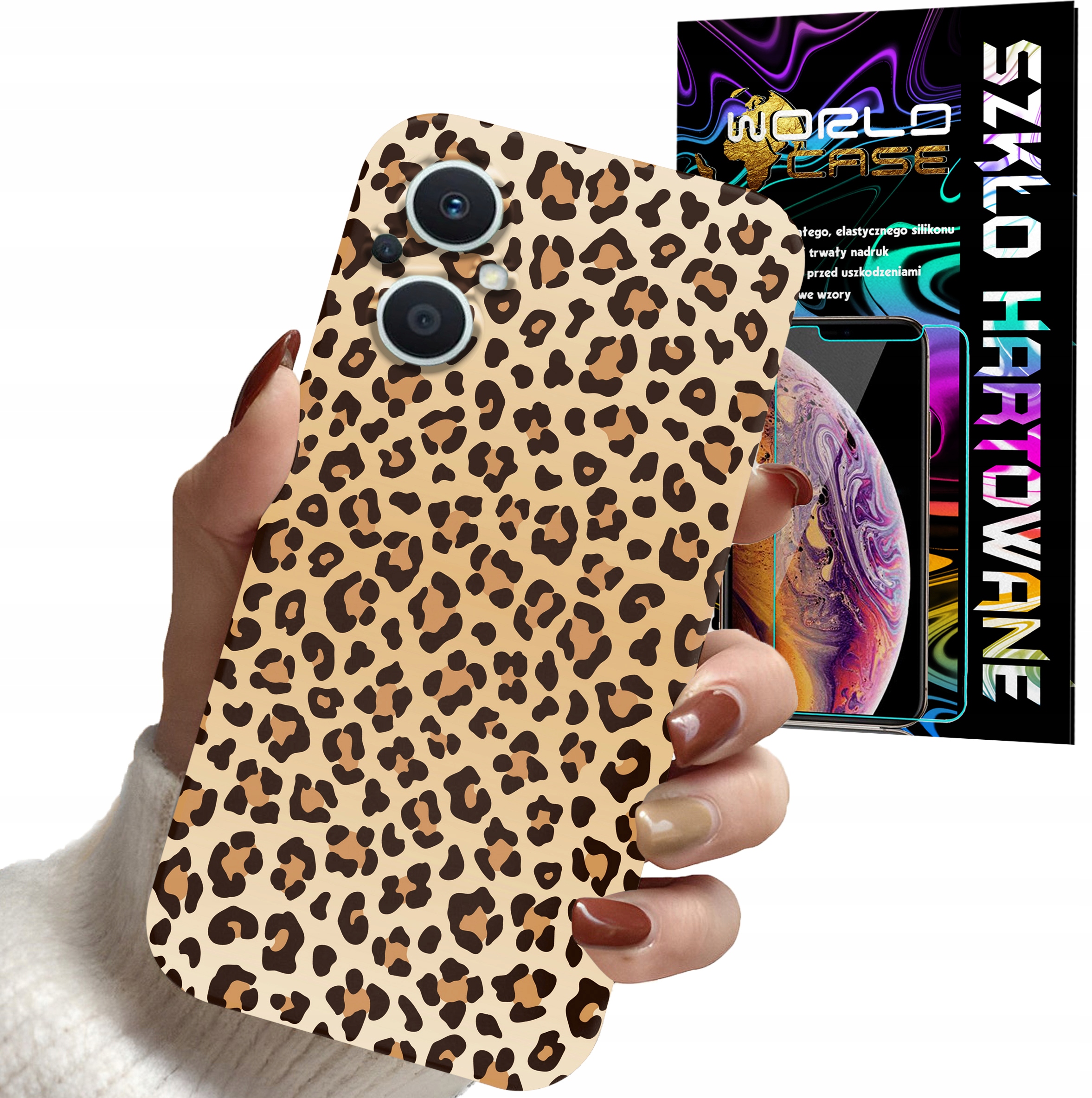 ETUI DO OPPO RENO 8 LITE 5G - PANTERKA WZORKI MODNE WZOR DLA KOBIET + SZKŁO