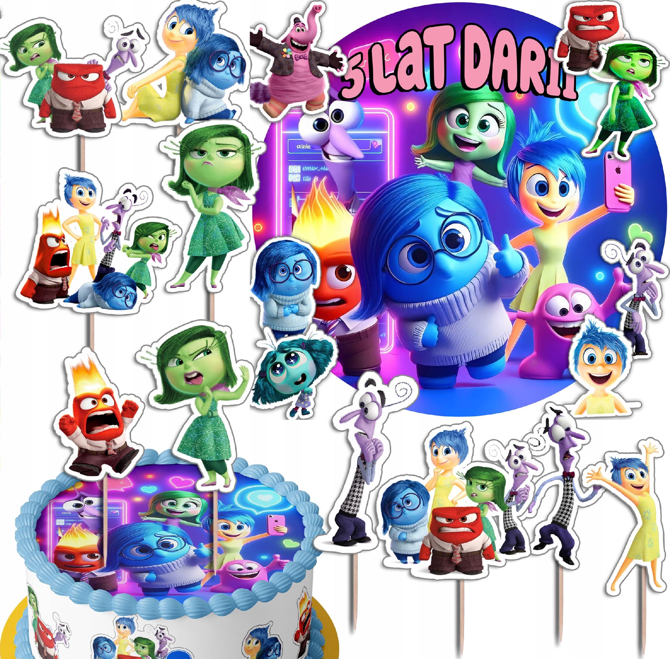 ZESTAW OPŁATEK NA TORT 20CM + TOPPERY - W GŁOWIE SIĘ NIE MI+ IMIĘ 15CM 18CM