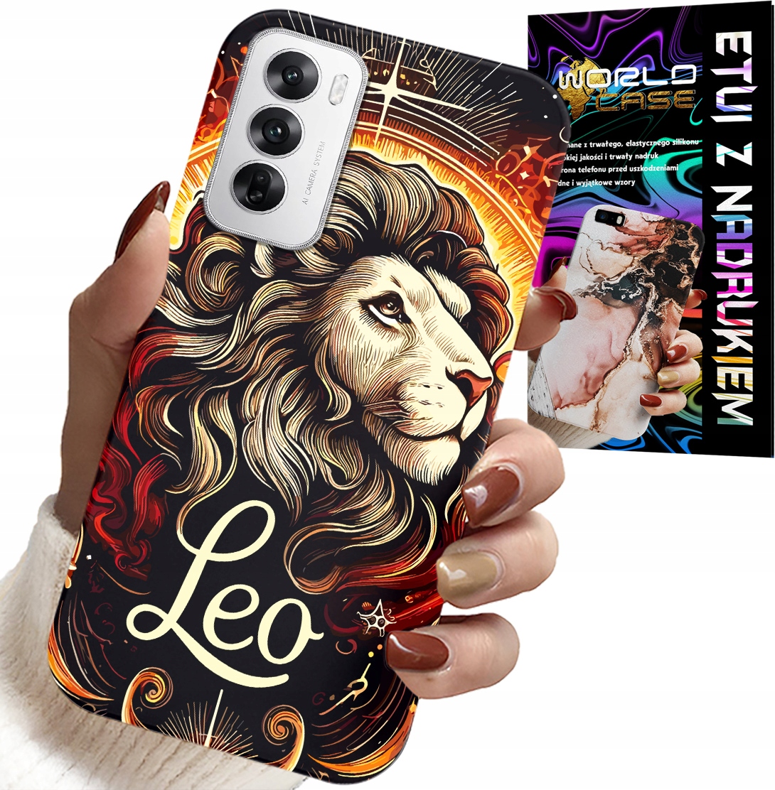 ETUI DO OPPO RENO12 PRO 5G - LEW, ZNAK ZODIAKU ASTRONOMIA, CASE + FOLIA