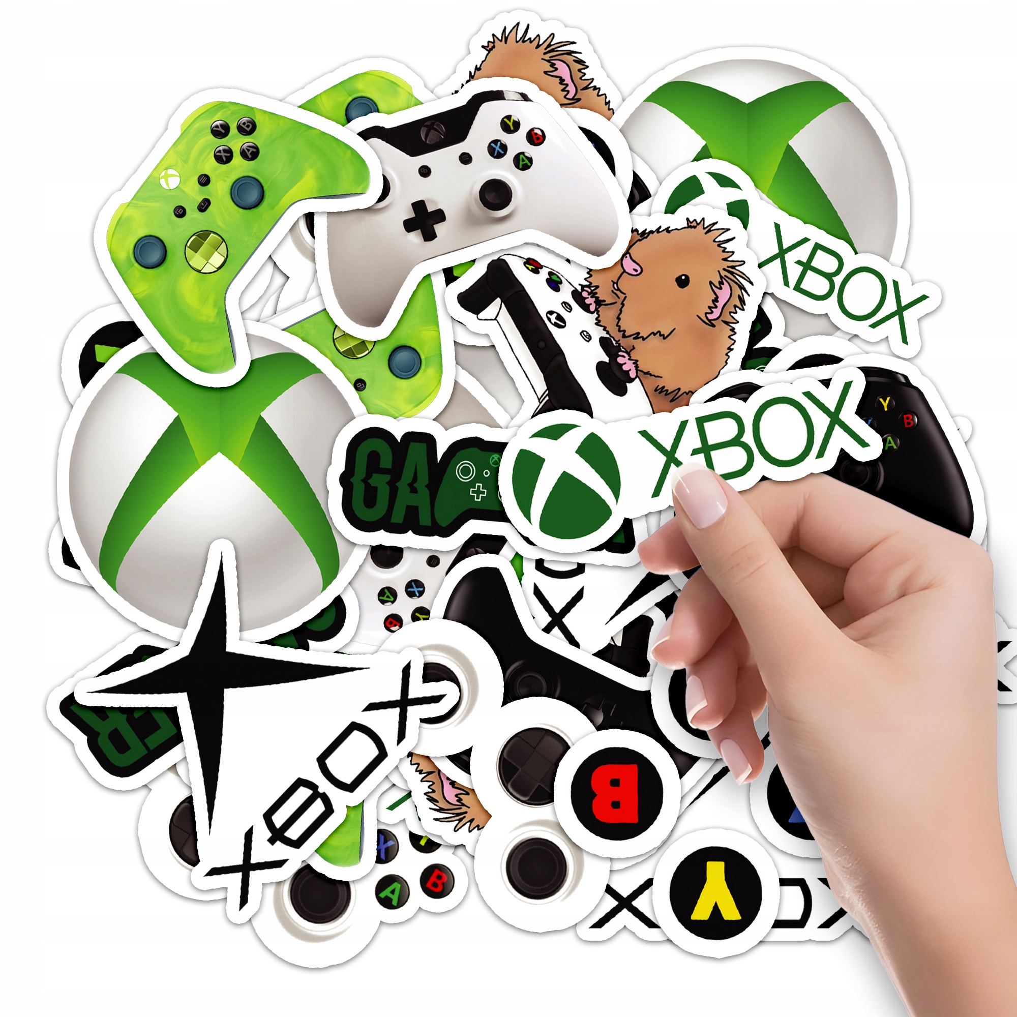 NAKLEJKI NA ZESZYT NALEPKA Z POSTACIAMI KONSOLA XBOX GRA WZORY 10SZT