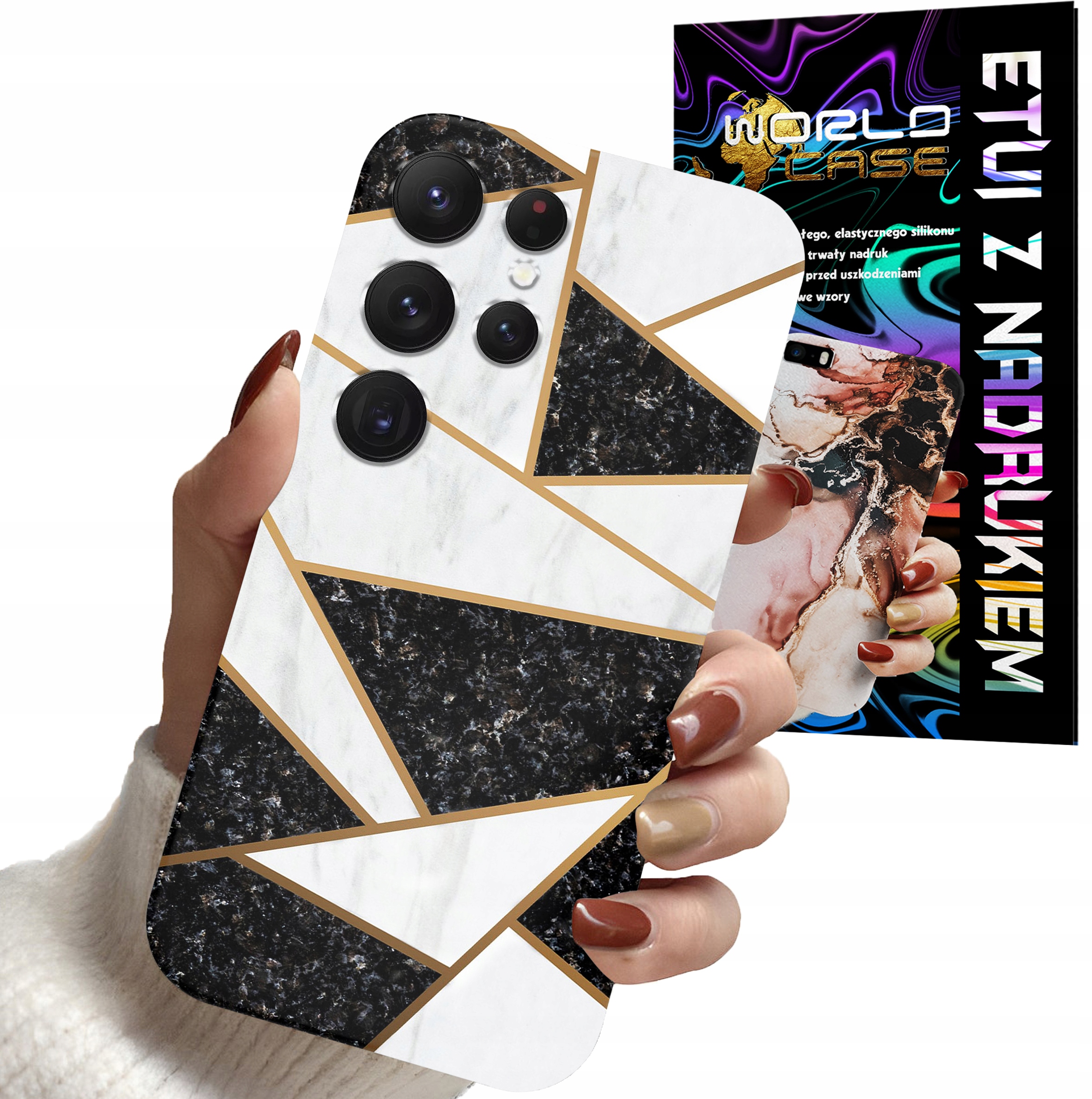 ETUI CASE DO SAMSUNG S24 ULTRA - MARMUREK GEOMETRIA WZORY DLA KOBIET