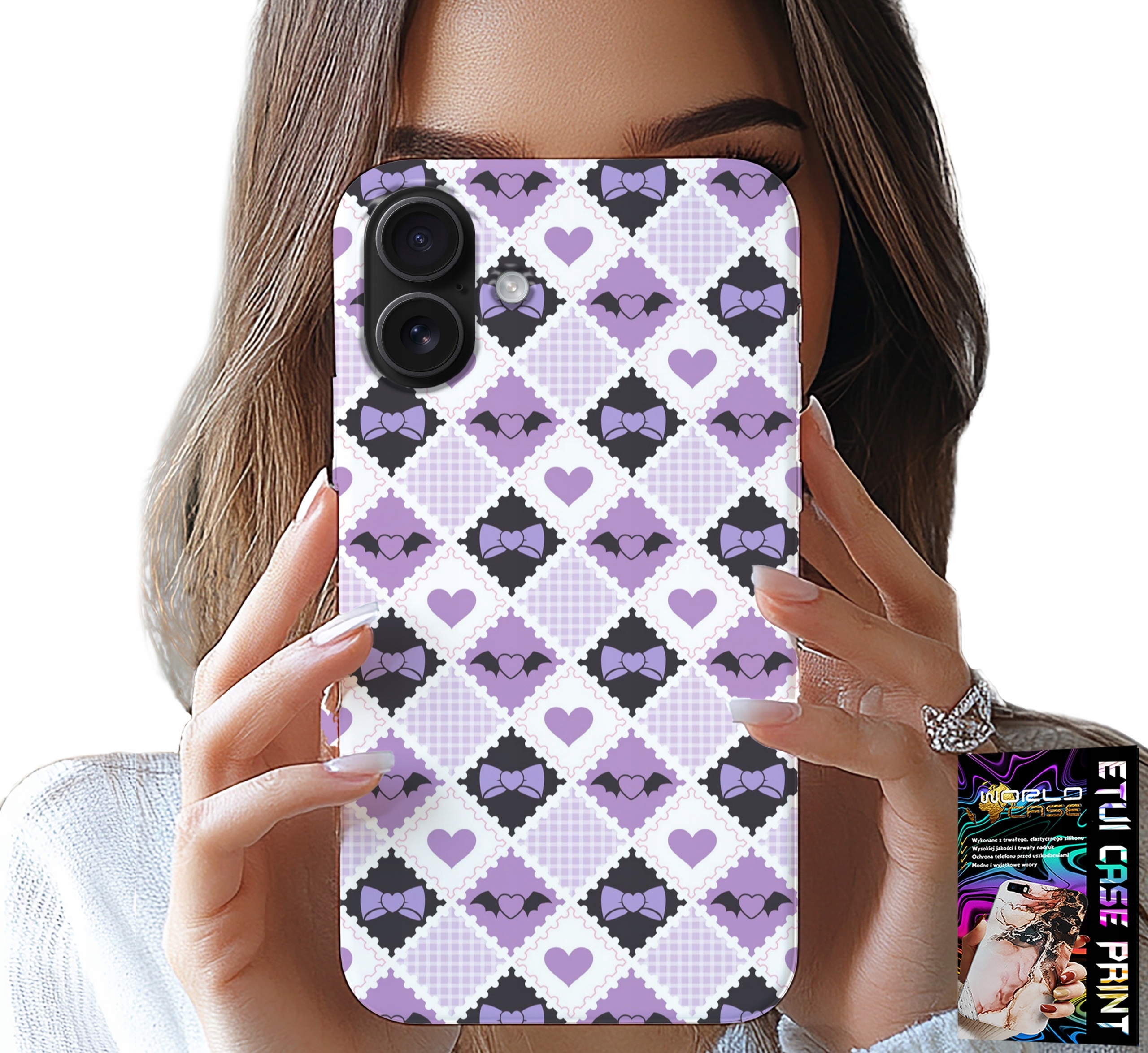 ETUI DO IPHONE 16 PLUS - MODNE SERCA KOKARDKI KOKARDA + SZKŁO