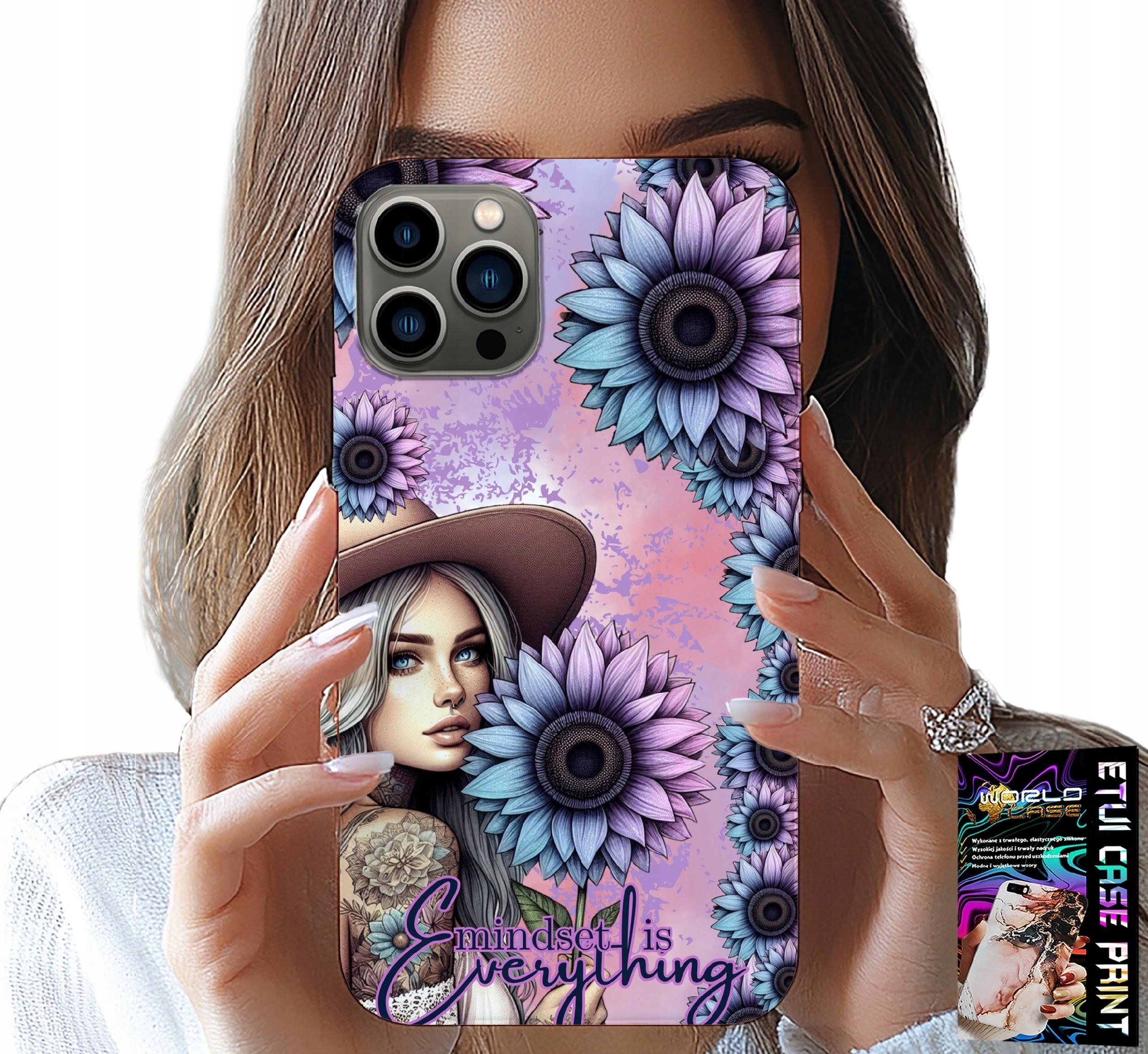 ETUI DO IPHONE 11 PRO MAX - KOBIETA W SŁONECZNIKACH, KOBIECE WZORY