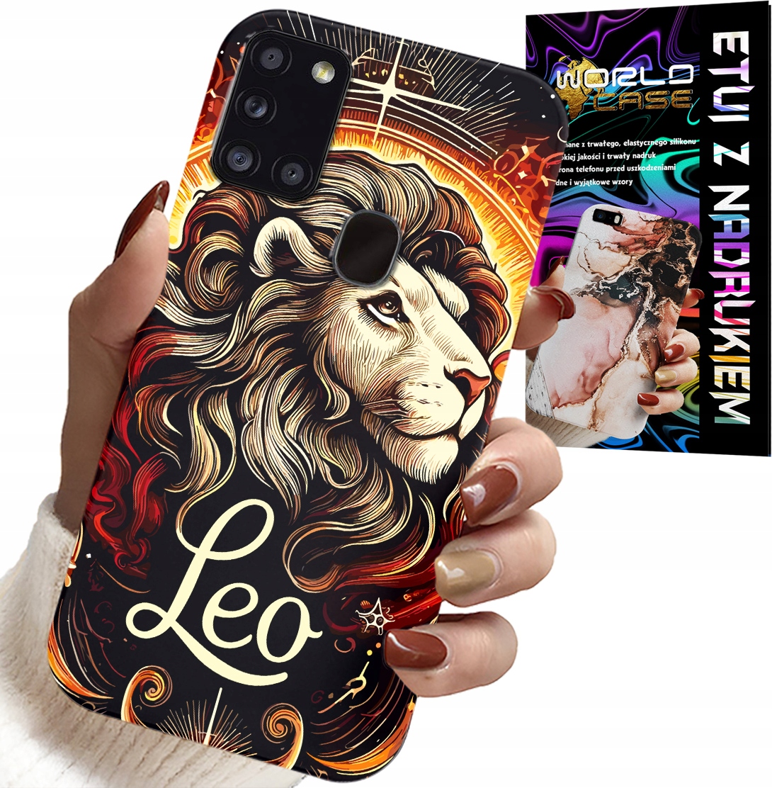 ETUI DO SAMSUNG GALAXY A21s - LEW, ZNAK ZODIAKU ASTRONOMIA, CASE + SZKŁO