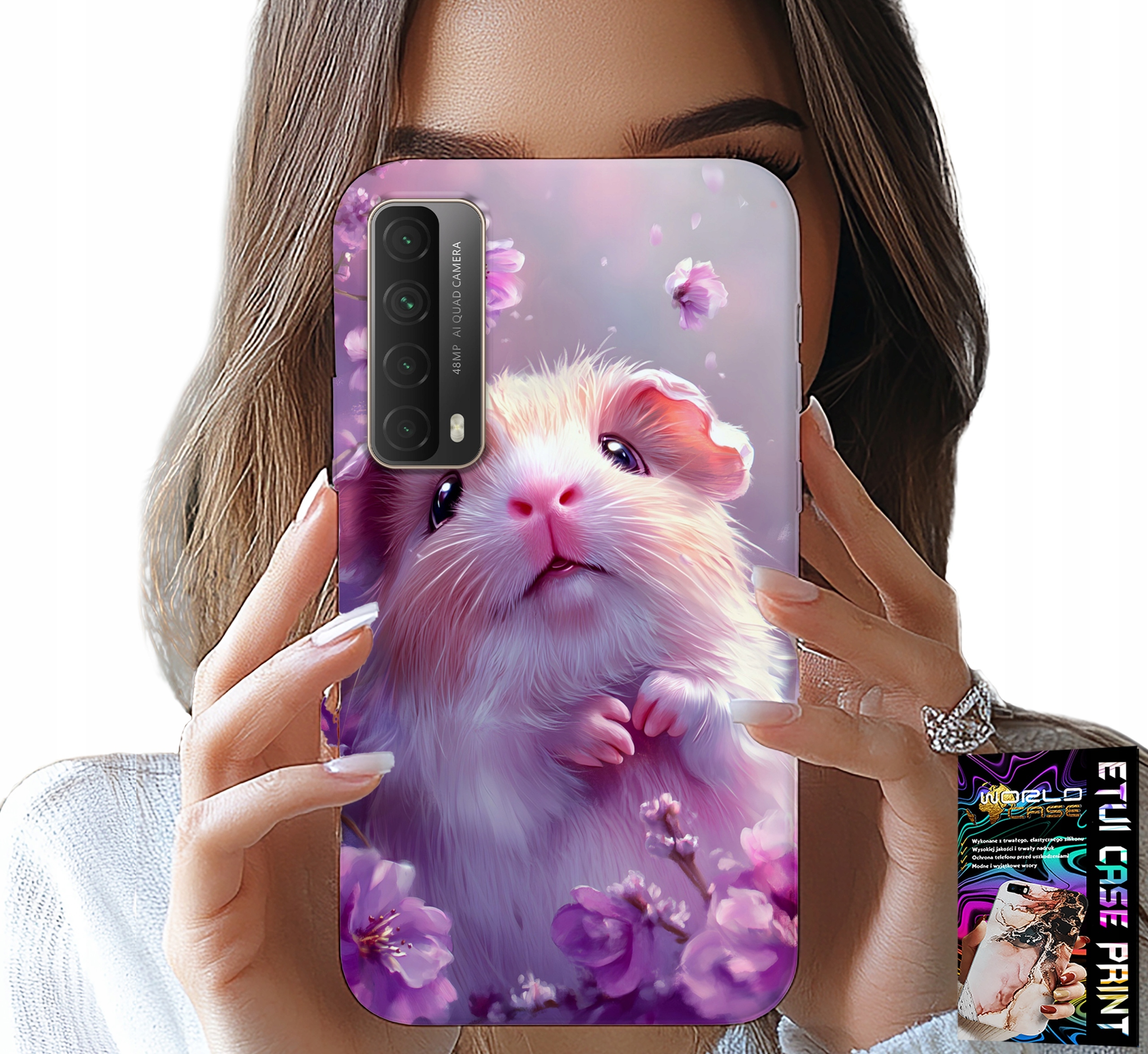 ETUI DO HUAWEI P SMART 2021 - SŁODKI CHOMIK, GRYZONIE WZORY DLA DZIECI