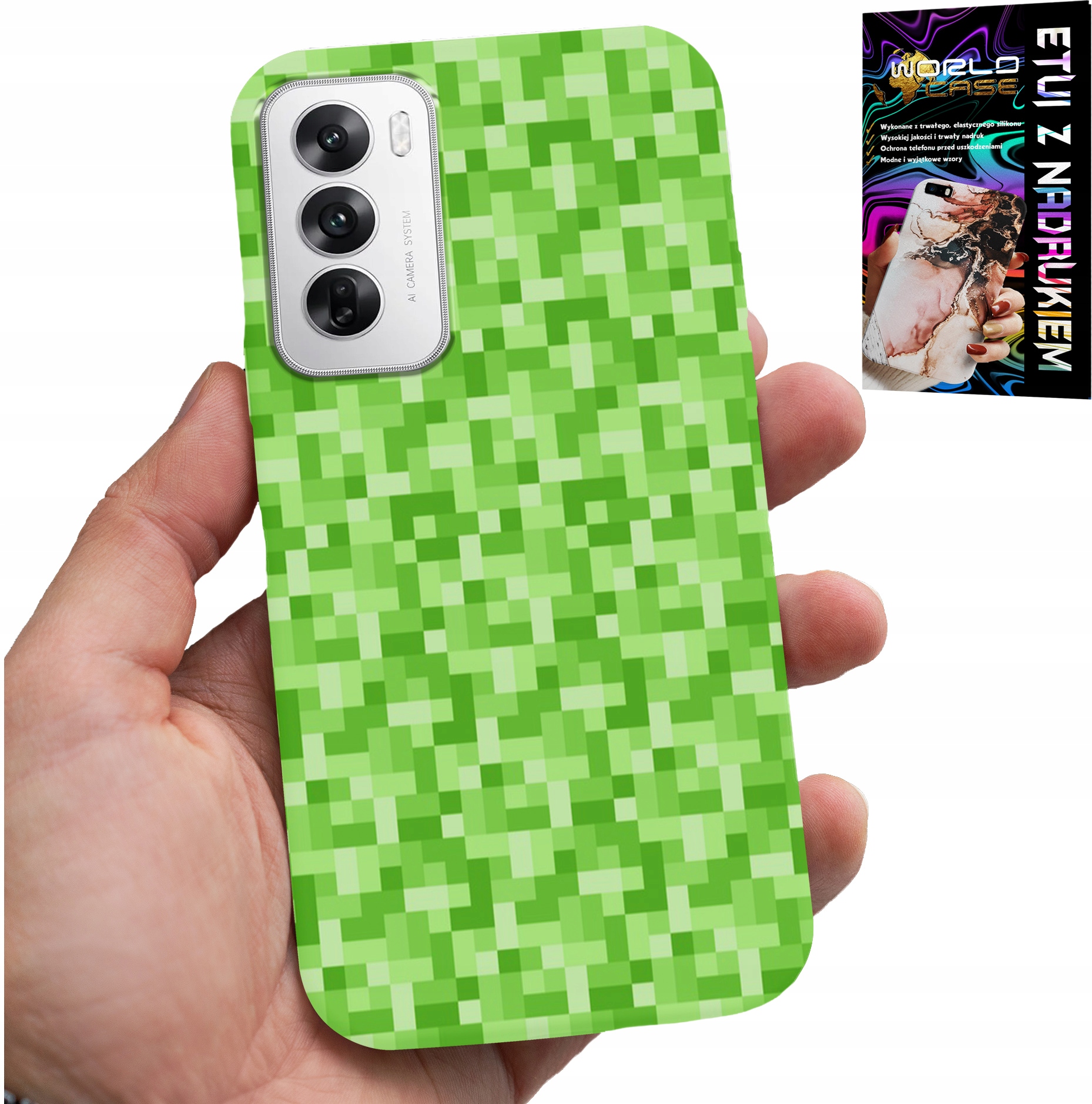 ETUI DO OPPO RENO12 PRO 5G - WZORY Z GIER Z GRY PIKSEL PIKSELE PLECKI