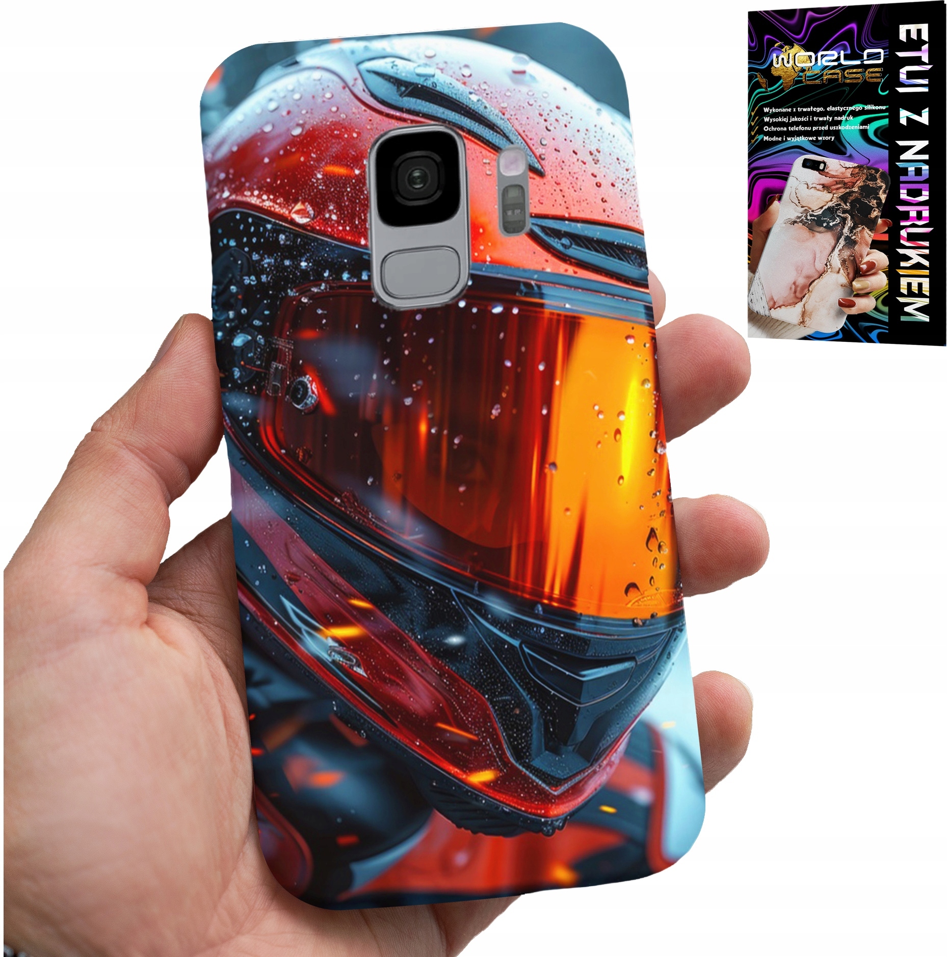 ETUI DO SAMSUNG GALAXY S9 - MOTOR, FAN MOTOCYKL KASK MOTOCYKLISTA