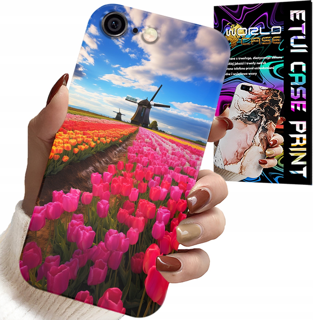 ETUI DO IPHONE 6 / 6S - POLE KOLOROWYCH TULIPANÓW, TULIPAN, CASE